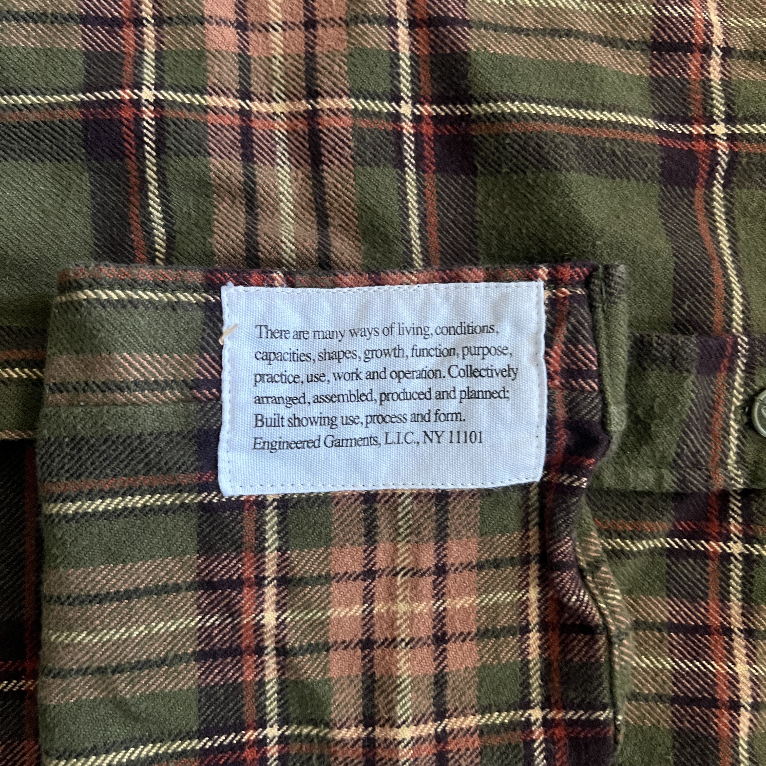 Engineered Garments Engineered Garments Flannel Green/Orange Work Shirt XS Size US XS / EU 42 / 0 - 6 Thumbnail