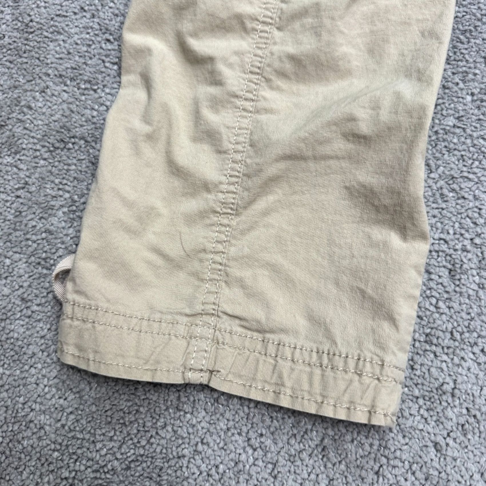 White House Black Market White House Black Market Cargo Cropped Pants Womens 10 Khaki Brown Capri Casual Linen Wide Leg? Size 32" / US 10 / IT 46 - 3 Thumbnail