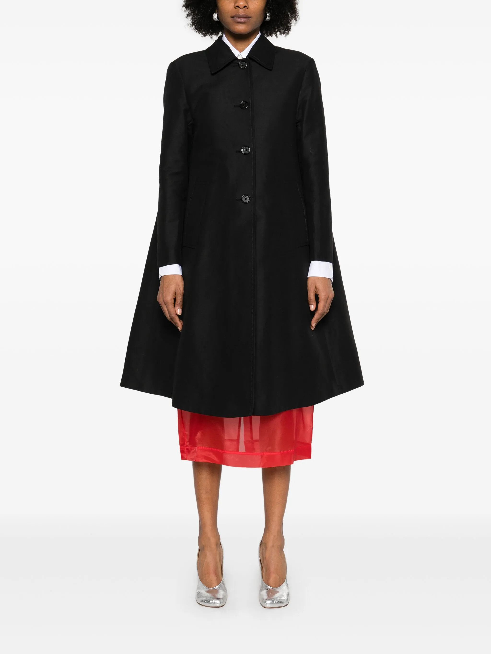 Marni o1s22i1n0525 Cotton Raincoat in Black Size XS / US 0-2 / IT 36-38 - 2 Thumbnail