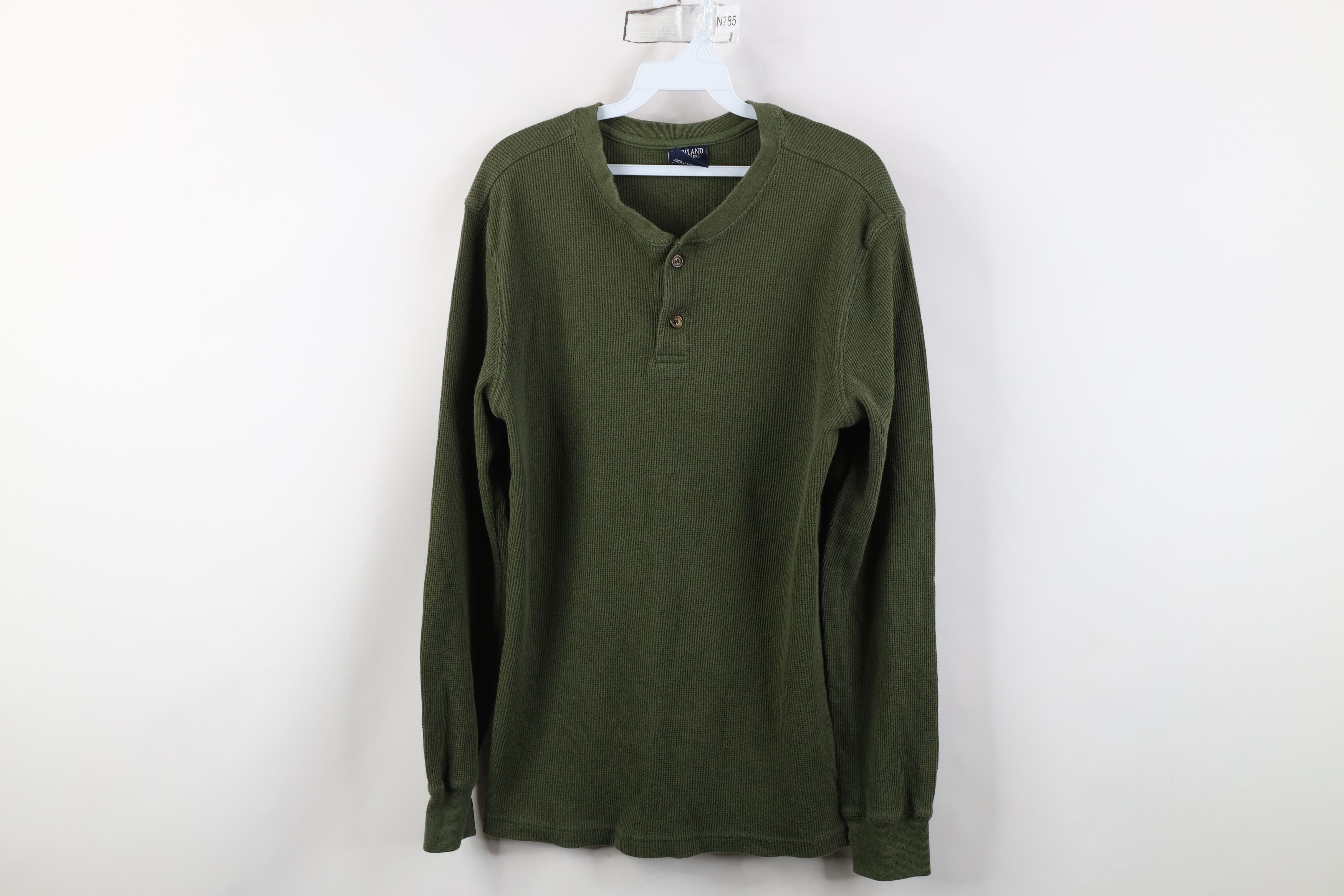 Vintage Vintage 90s Y2K Streetwear Knit Long Sleeve Henley T-Shirt Size US M / EU 48-50 / 2 - 1 Thumbnail