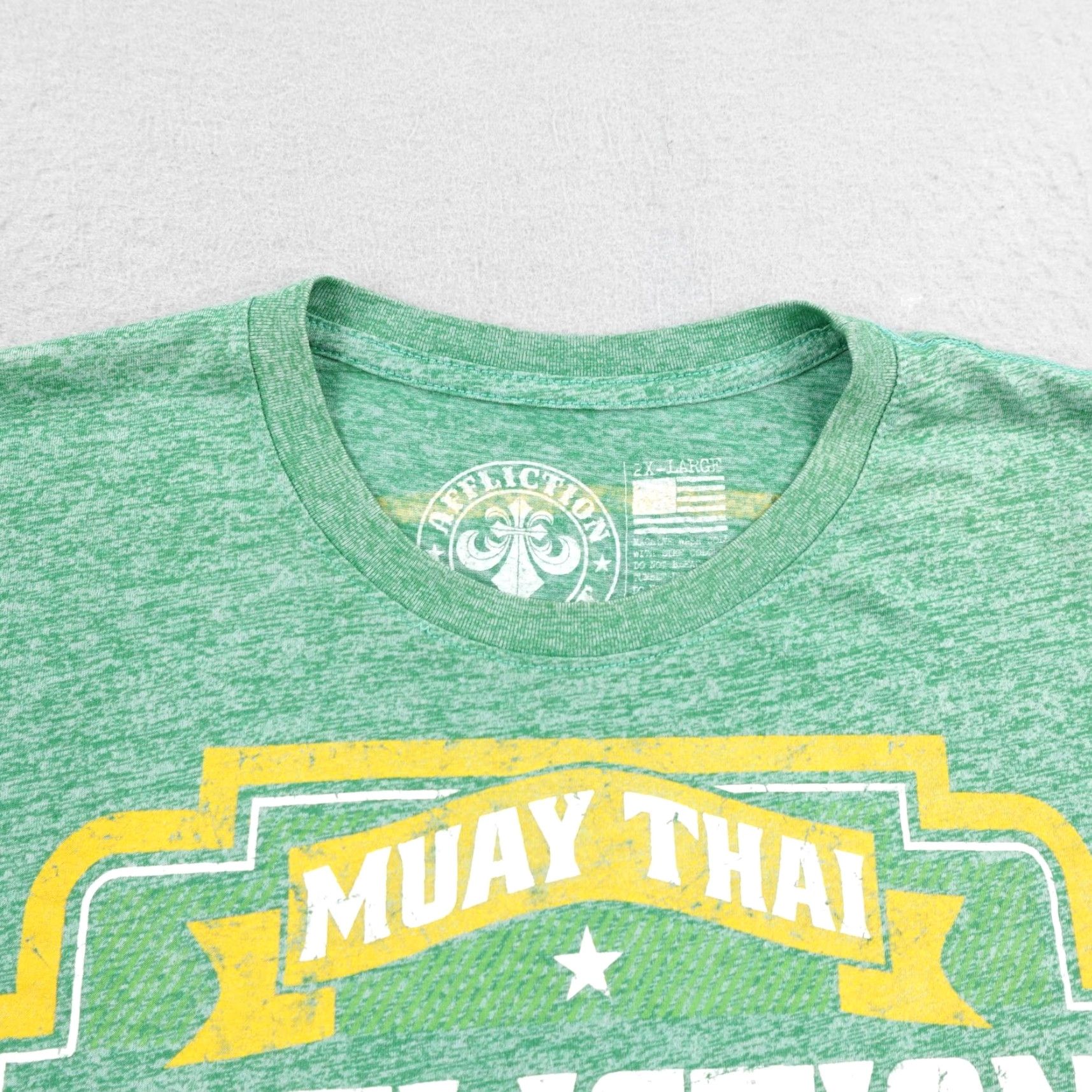 Affliction Affliction Shirt Mens 2XL Green Muay Thai Rafael Cordeiro Kings MMA Martial Arts Shirt Size US XXL / EU 58 / 5 - 2 Thumbnail