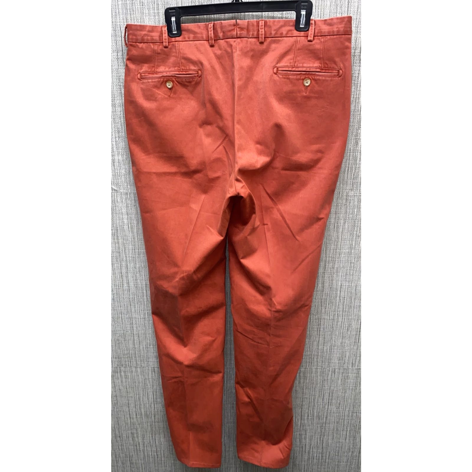 Peter Millar Peter Millar Mens Pants Zip Fly Pima Cotton Salmon Red 36x35 Casual Flat Front Regular Mens Size 36 Inseam 35 Size US 36 / EU 52 - 4 Thumbnail