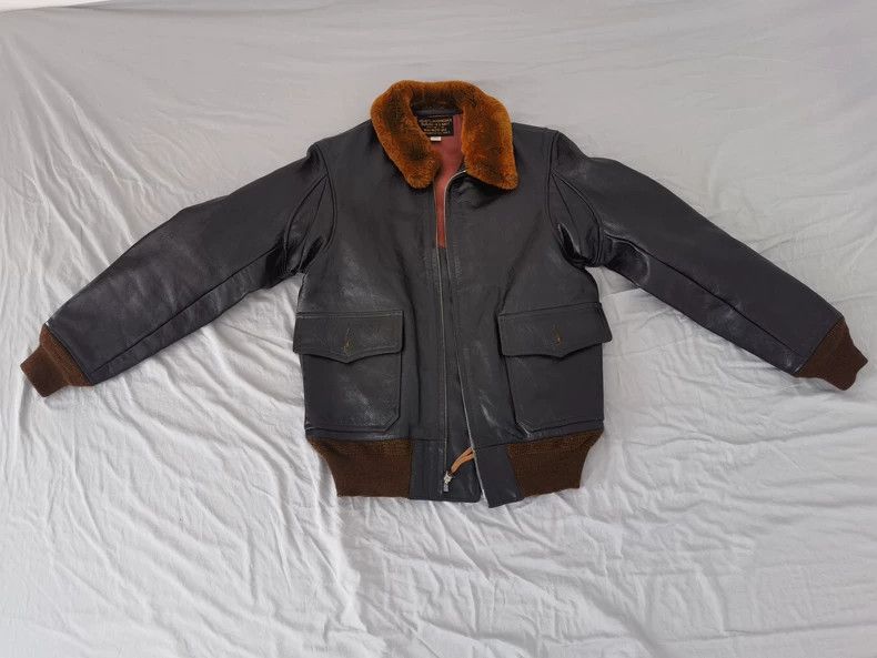 The Real McCoy's The Real McCoys Size38 Vintage American Pilot Horsehide Jac Size US M / EU 48-50 / 2 - 1 Thumbnail