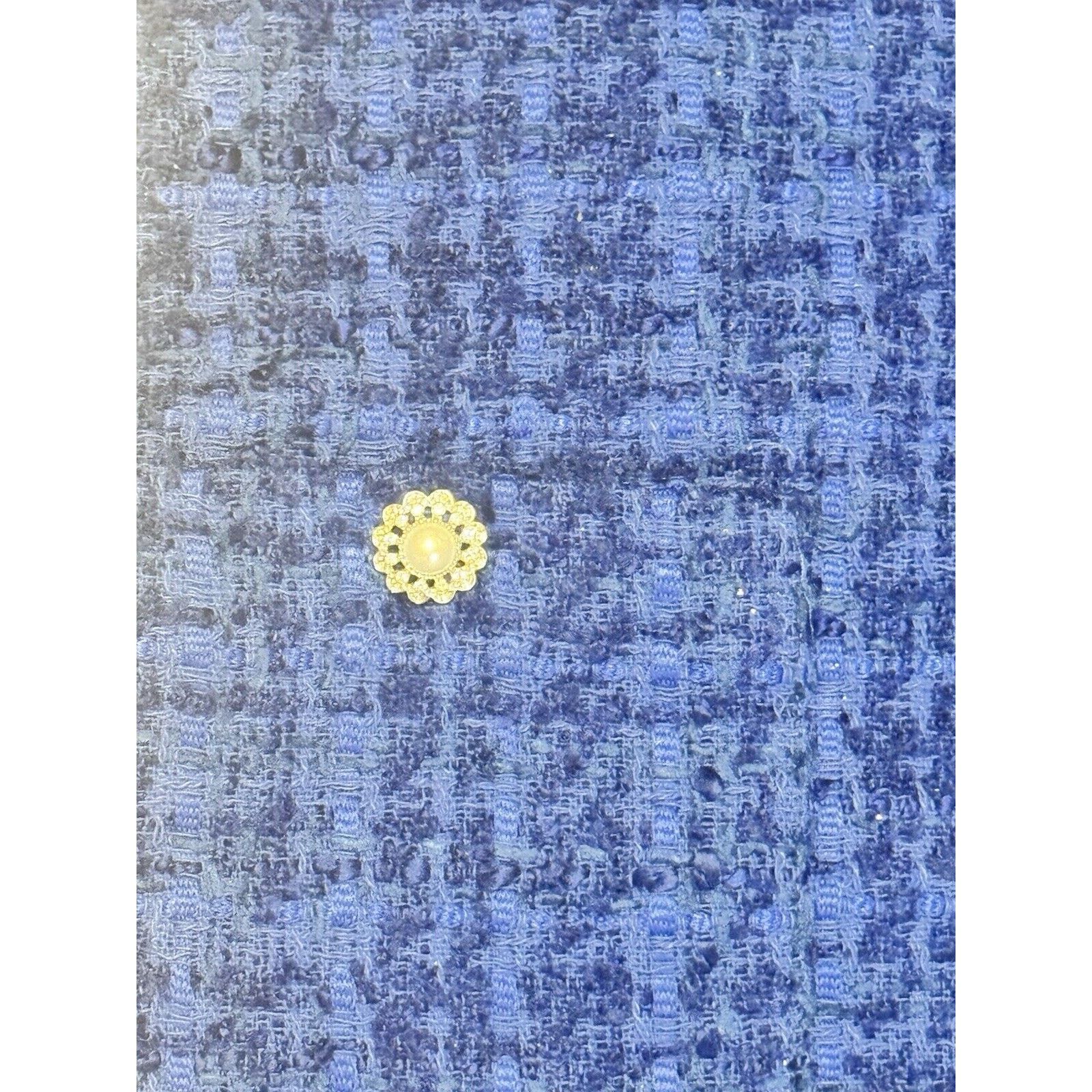 Zara ZARA ROYAL BLUE TWEED WIDE MINI DRESS WITH POCKETS SZ XS Size XS / US 0-2 / IT 36-38 - 5 Thumbnail