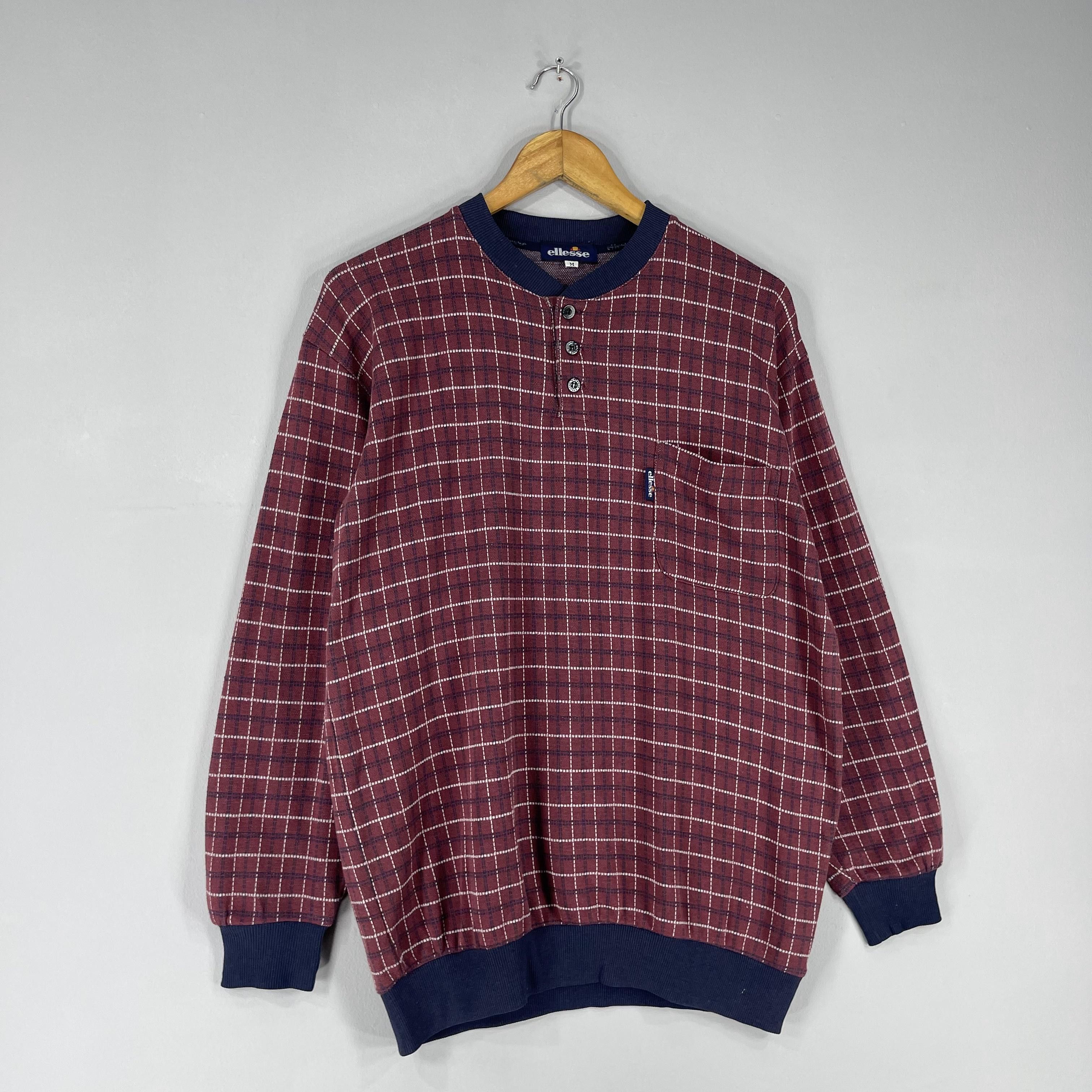 Ellesse Vintage ELLESSE Checkered Board Pullover Sweatshirt Size US M / EU 48-50 / 2 - 4 Thumbnail
