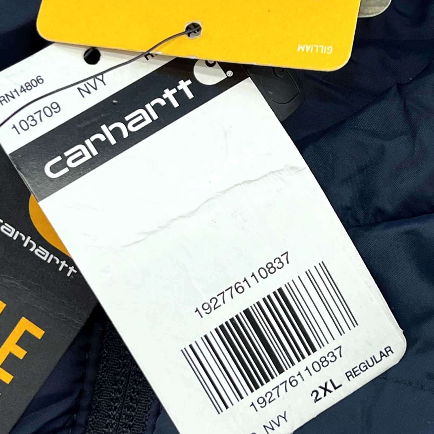 Carhartt Carhartt Rain Defender Gilliam Vest Mens 2XL United Airlines Navy Blue Full Zip Vest Size US XXL / EU 58 / 5 - 4 Thumbnail