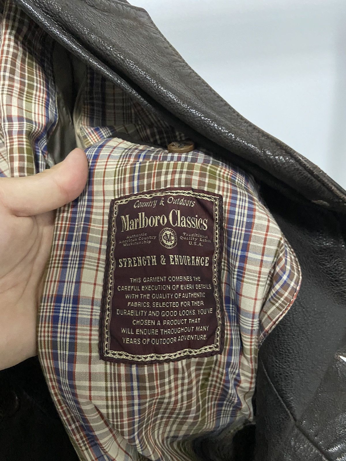 Marlboro × Marlboro Classics × Vintage Marlboro classics leather jacket coat vintage brown Size US XL / EU 56 / 4 - 6 Thumbnail