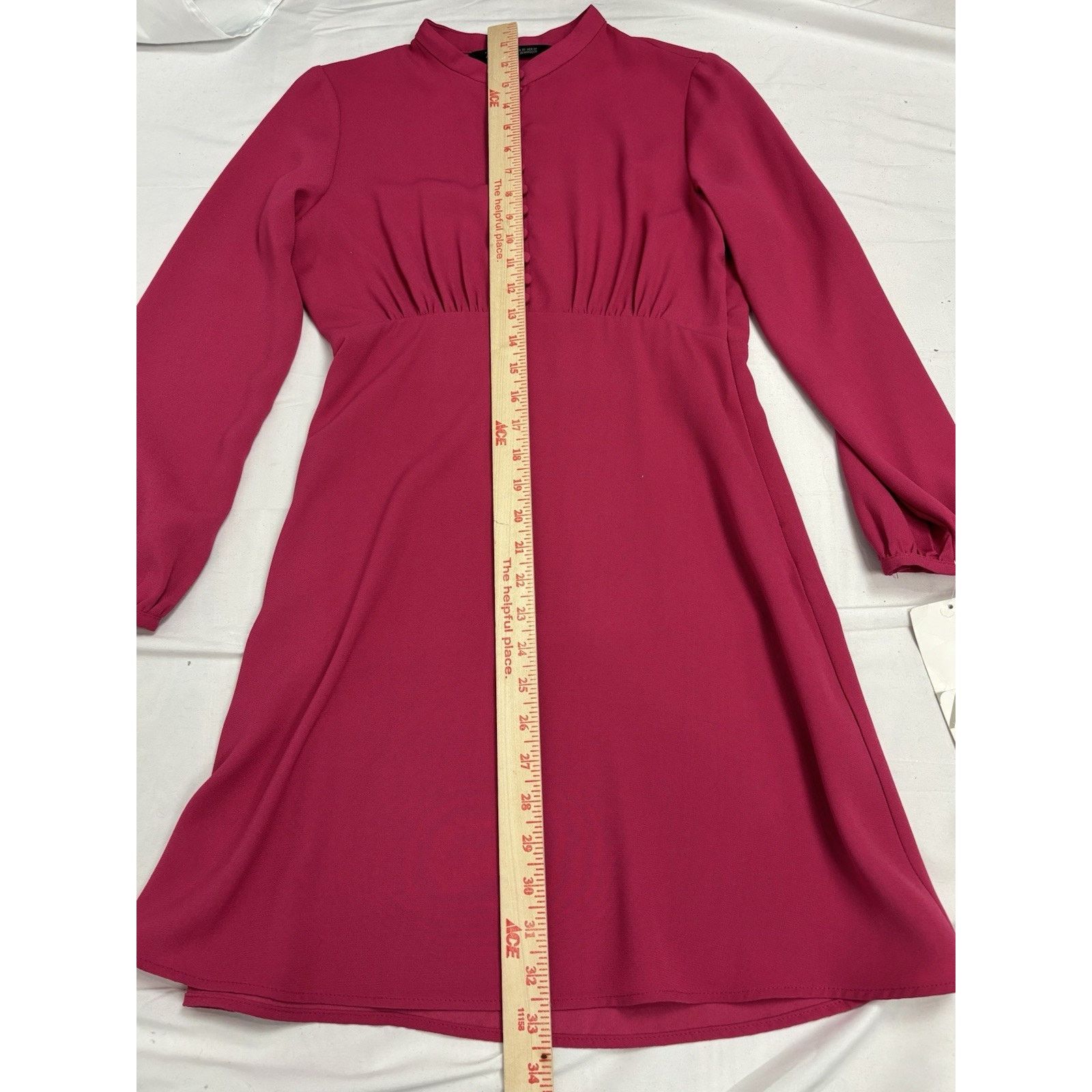 Zara BNWT ZARA Women’s Size XS Pink Long Sleeve Shirt Dress Size XS / US 0-2 / IT 36-38 - 4 Thumbnail