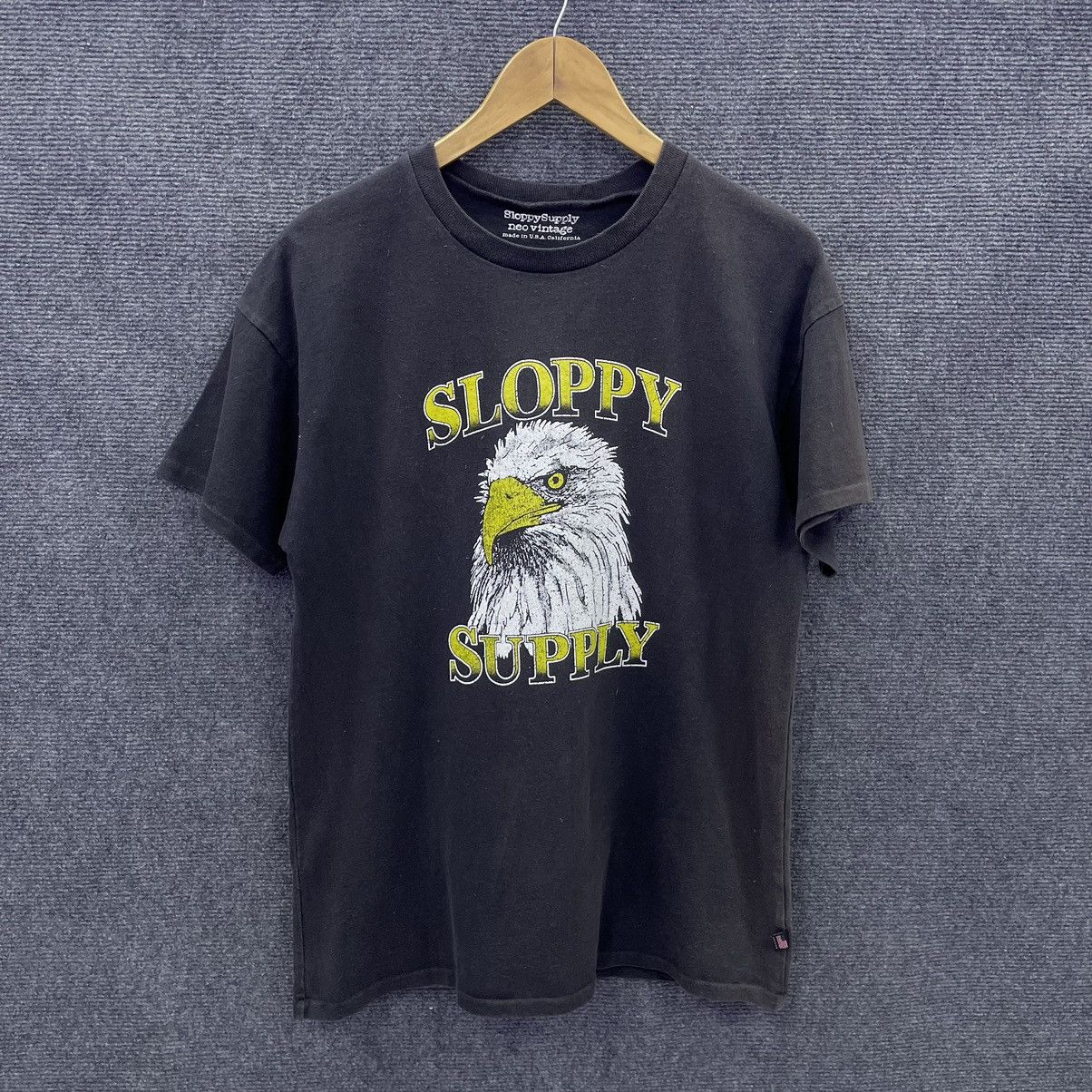 Japanese Brand Sloppy Supply Neo Vintage Streetwear Eagle Graphic Tee Size US M / EU 48-50 / 2 - 1 Thumbnail