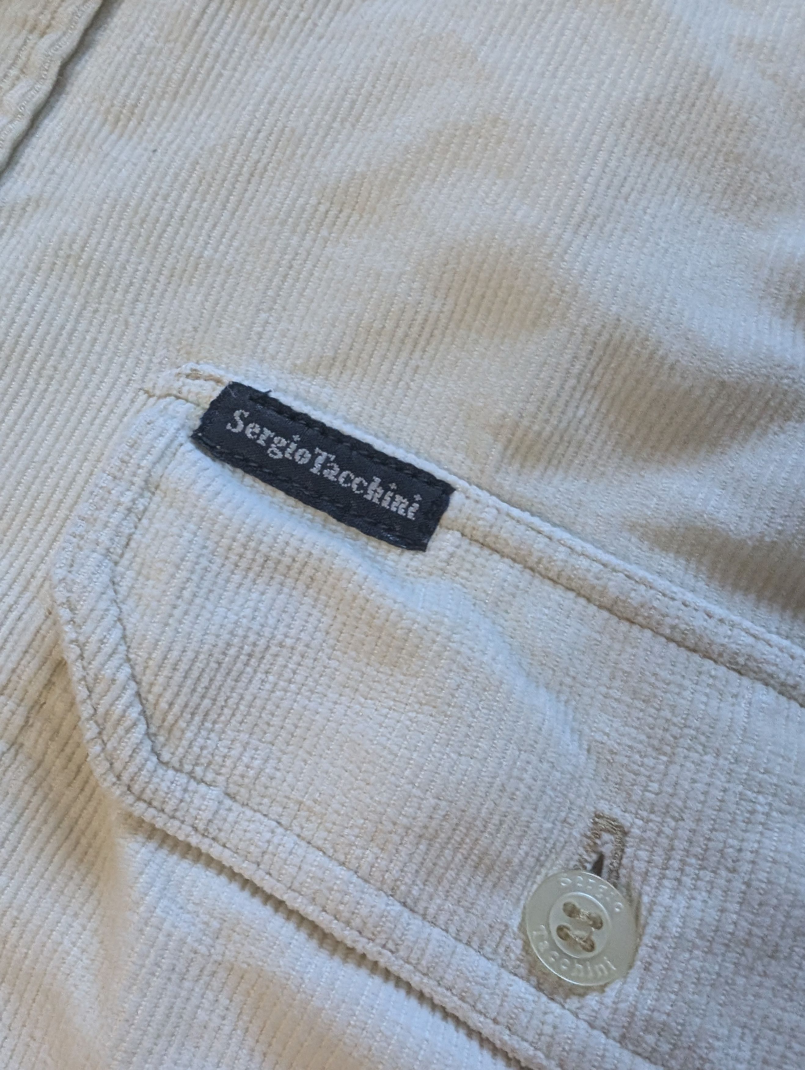 Sergio Tacchini × Vintage Ivory white Sergio Tacchini corduroy overshirt texas western Size US L / EU 52-54 / 3 - 4 Thumbnail