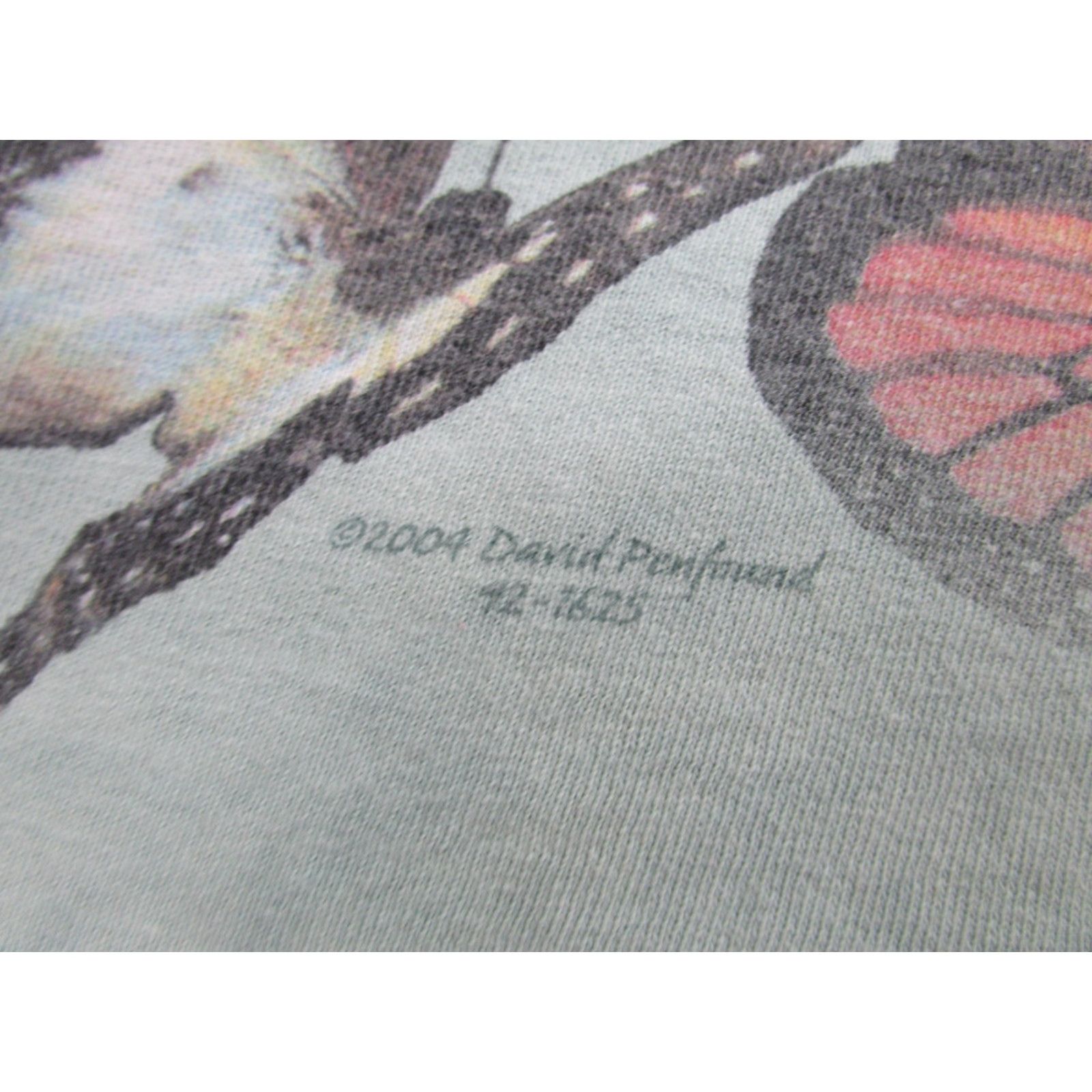 Vintage VINTAGE David Penfound Butterfly Shirt Adult XL Green Graphic Tee 2000s Nature Forest Psychedelic Mens Size US L / EU 52-54 / 3 - 4 Thumbnail