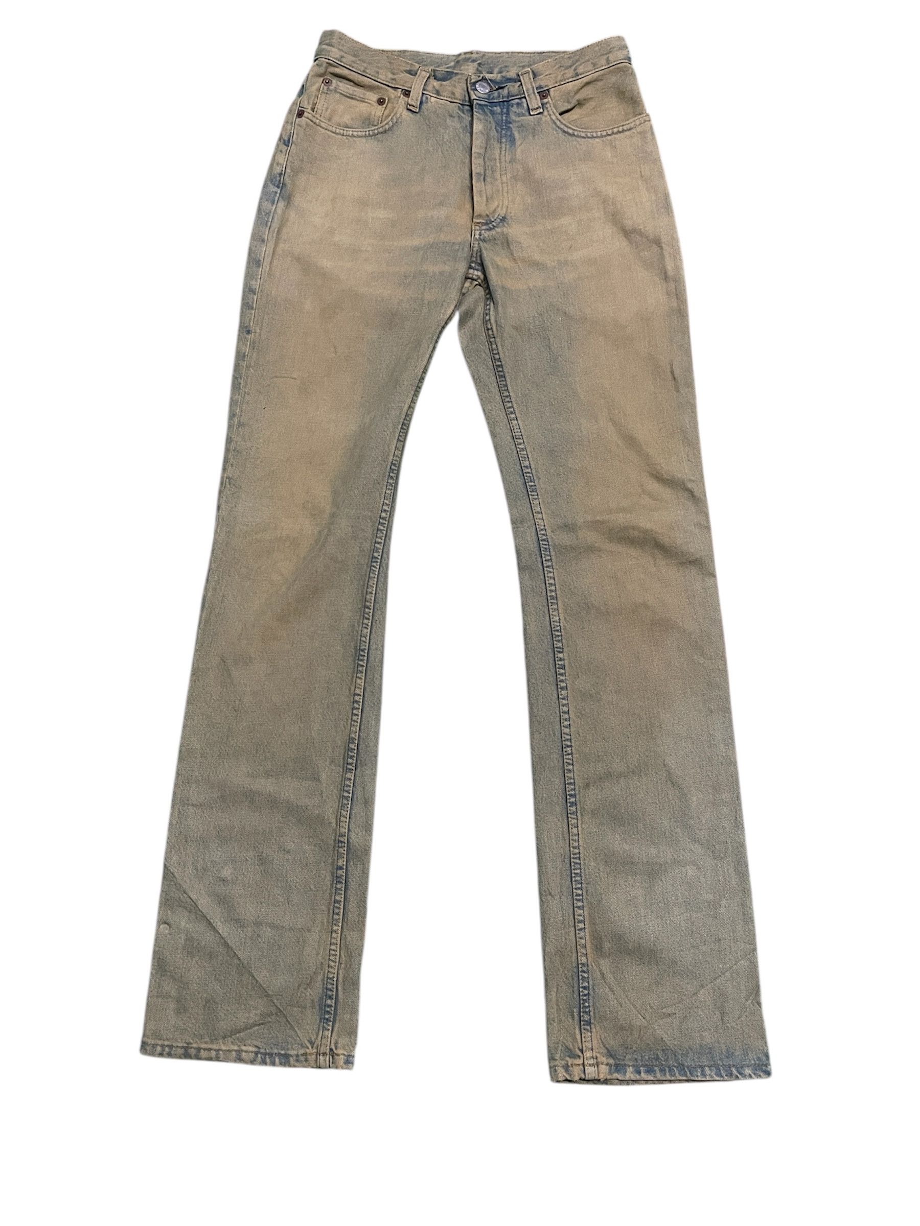 パンツ HELMUT LANG vintage sanded denim archive Helmut Lang 1999 Military Green Painter Jeans – ENDYMA