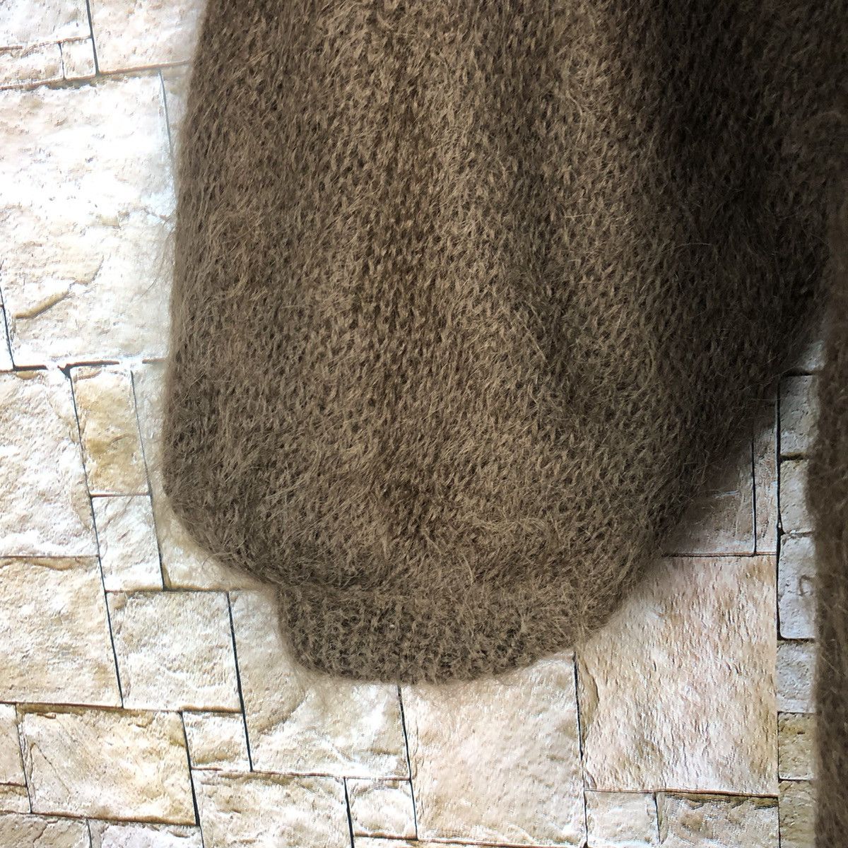 Homespun Knitwear DTL Japan mohair knitwear Brown Cardigan fur #A459 Size US M / EU 48-50 / 2 - 9 Thumbnail