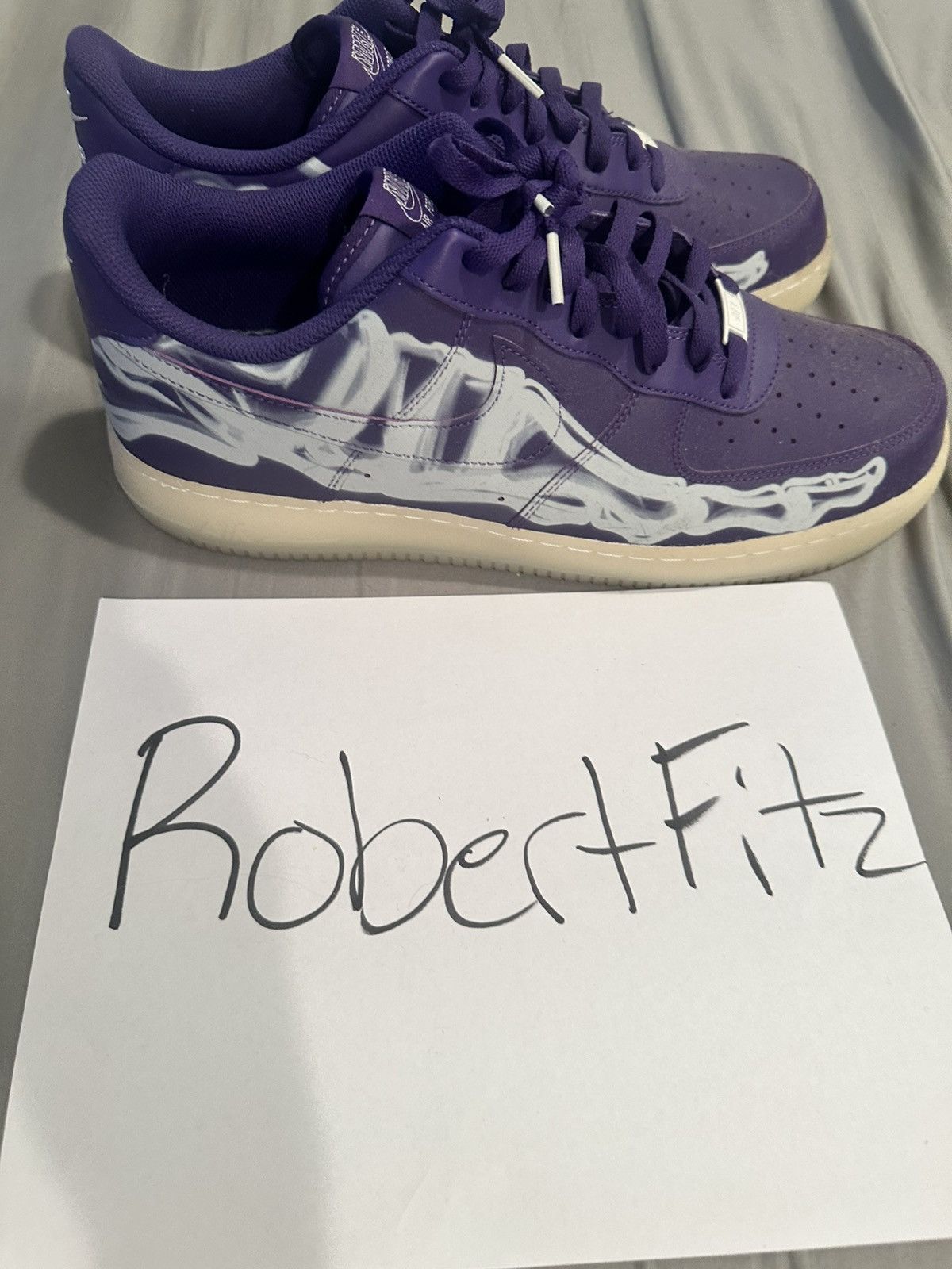 Jordan Brand Air Force 1 Low 'Purple Skeleton' Size US 14 / EU 47 - 1 Thumbnail