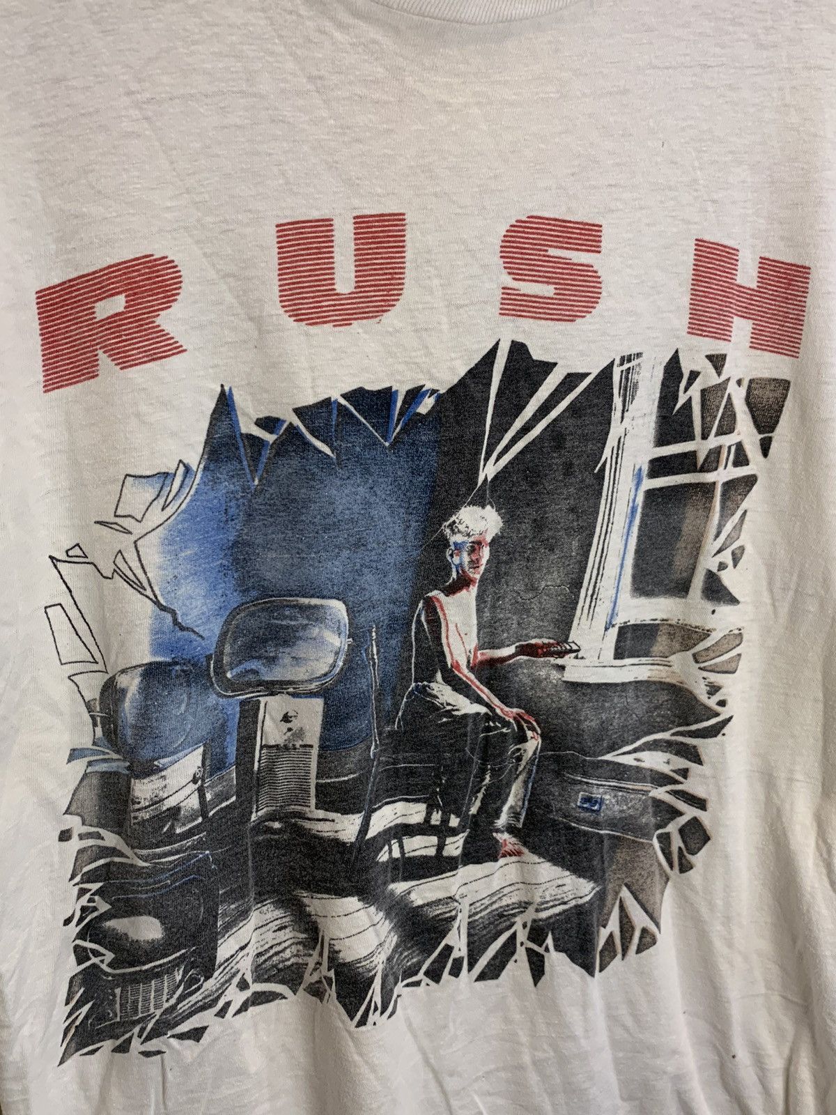 Band Tees × Vintage *RARE* Vintage 1985 Rush Power Windows Single Stitch Shirt Size US L / EU 52-54 / 3 - 3 Thumbnail