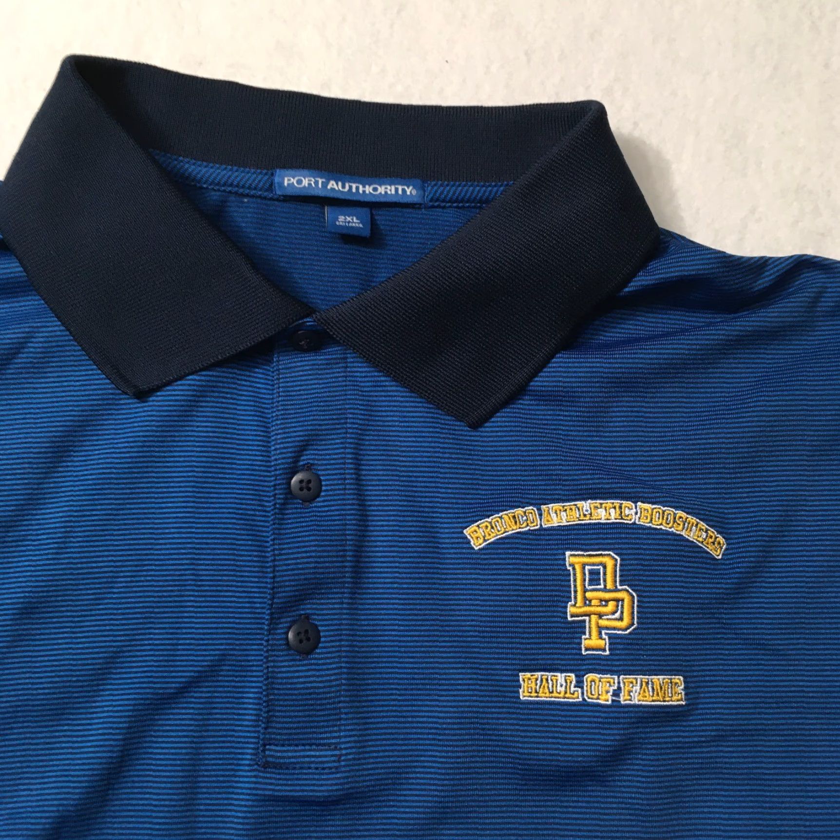 Port Authority Polo Shirt Mens 2XL Blue Port Authority Embroidered Hall of Fame Broncos Shirt Polo Embroidered Blue 2XL Port Authority Mens Size US XXL / EU 58 / 5 - 2 Thumbnail