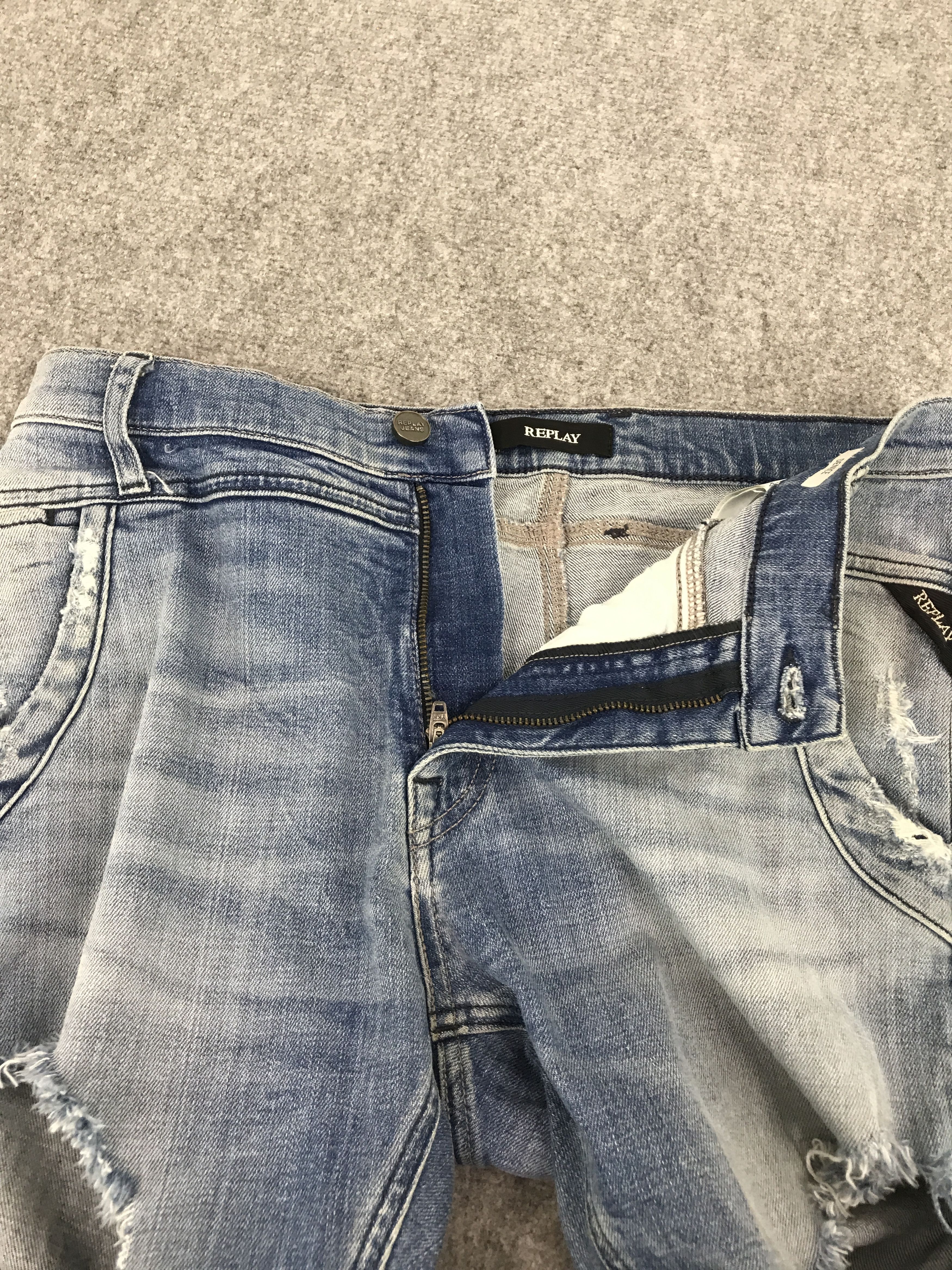 Replay REPLAY RIPPED DISTRESSED SKINNY JEANS PANTS Size US 27 - 7 Thumbnail
