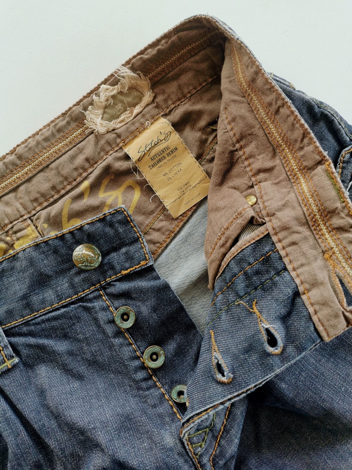 Stitch's Jeans Loose Bootcut Stitch Alabama Thunder Distressed Jeans Size US 30 / EU 46 - 8 Thumbnail