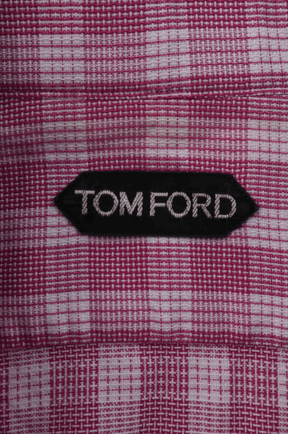Tom Ford Tom Ford Pink Checked Classic Cotton Long Sleeve Shirt M Size US M / EU 48-50 / 2 - 2 Thumbnail