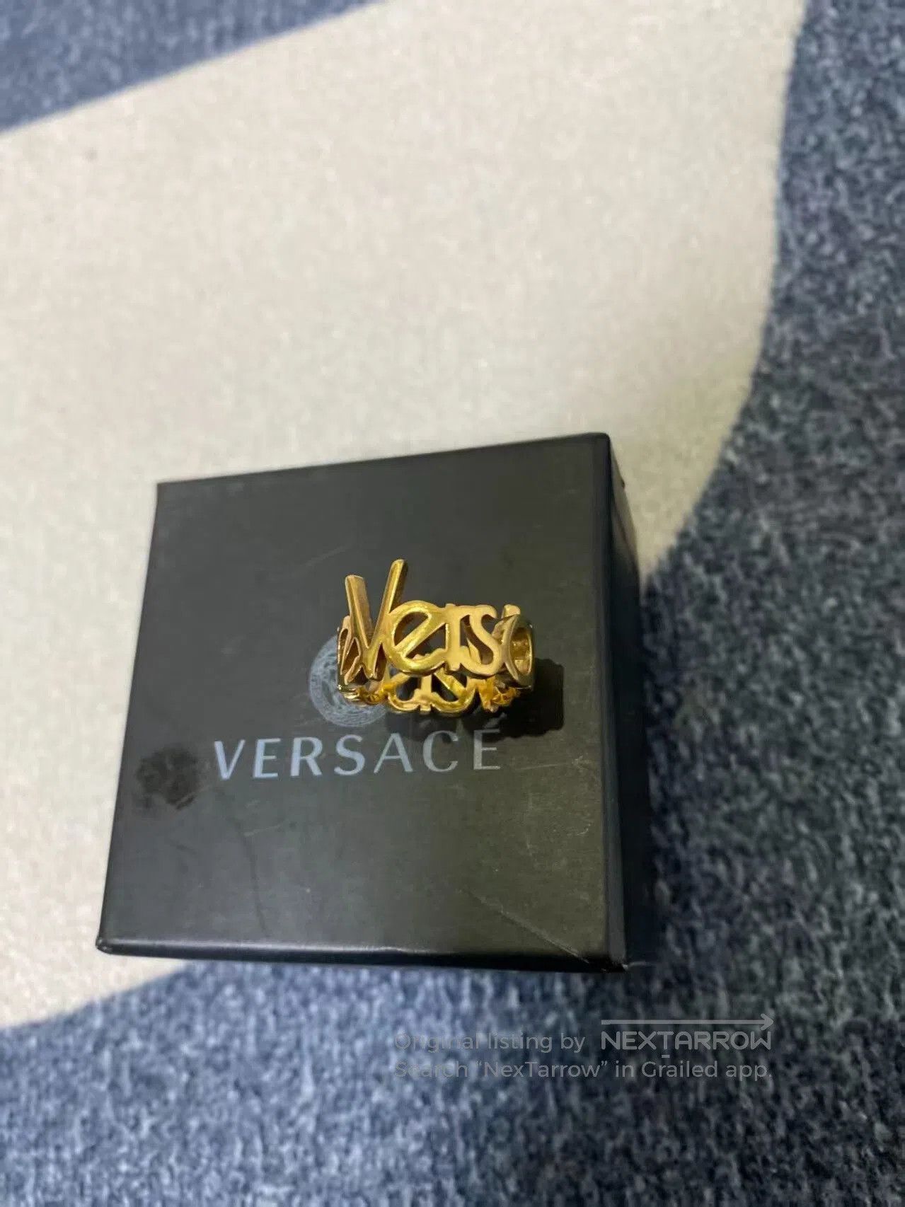 Versace versace gold letter decorative ring size 11. Size ONE SIZE - 5 Thumbnail