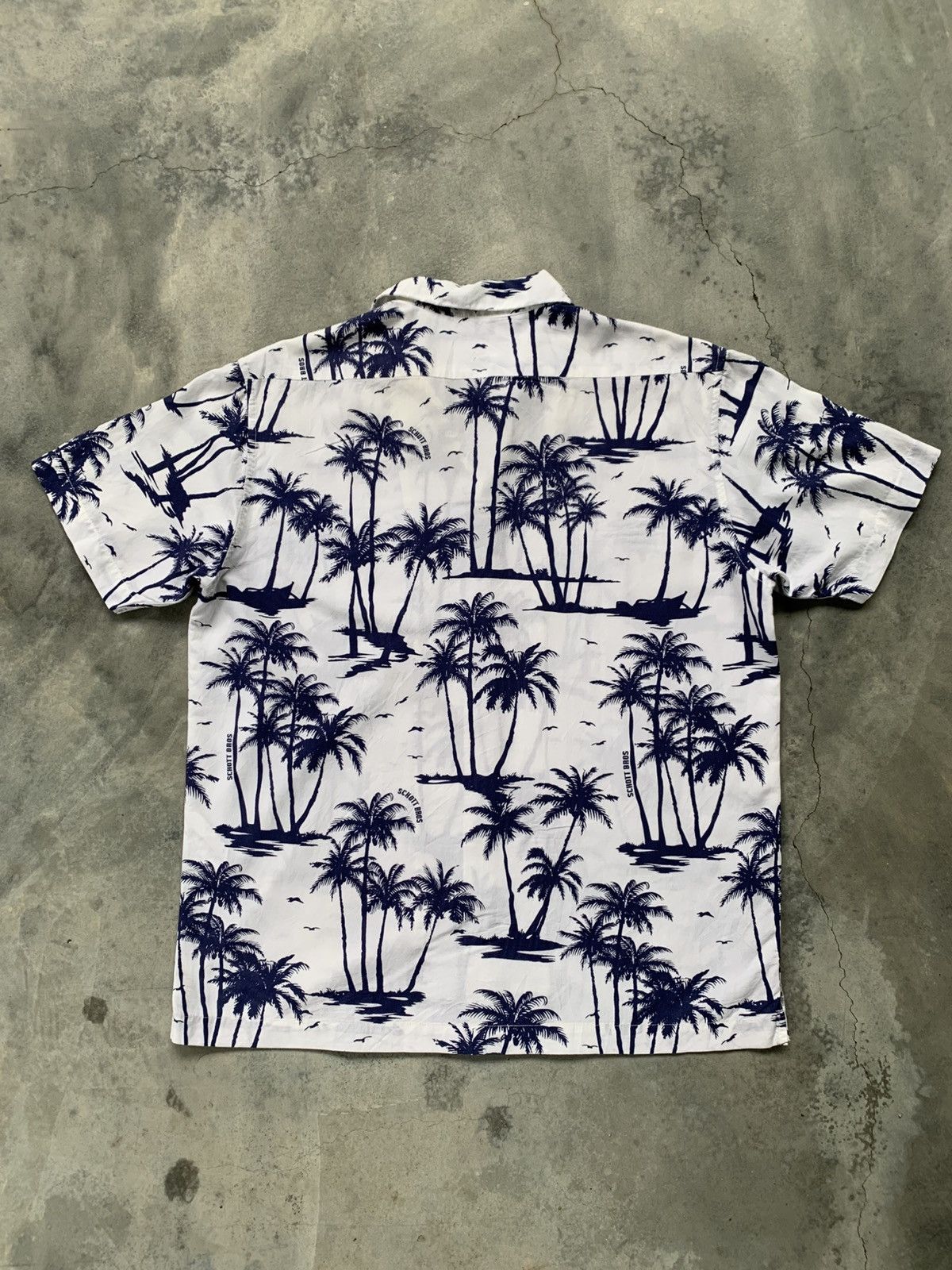 Schott Vintage Schott Rayon Coconut Hawaii Tree Motive Collar Shirt Size US L / EU 52-54 / 3 - 3 Thumbnail