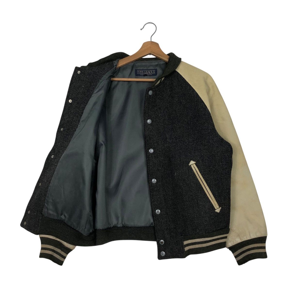 Japanese Brand 📌Vintage Bomber Leather Jacket Ivy's League Issey Miyake Size US L / EU 52-54 / 3 - 12 Thumbnail