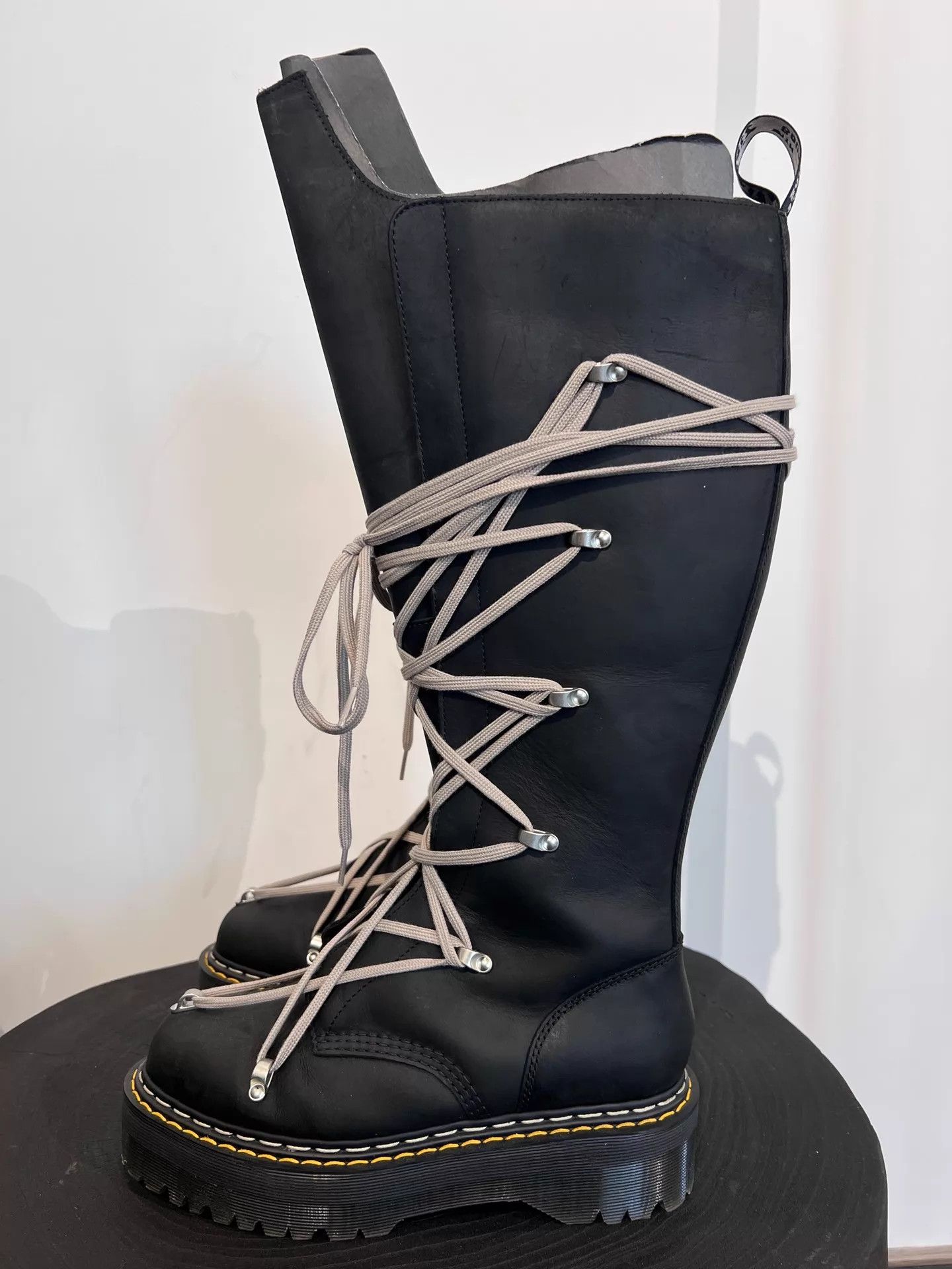 Rick Owens Rick Owens X Dr. Martens Multi-Lace High-Top Boots 42 EU Size US 9 / EU 42 - 3 Thumbnail