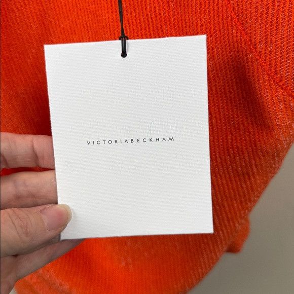 Victoria Beckham VICTORIA BECKHAM Off the shoulder stretch knit top in orange Size M / US 6-8 / IT 42-44 - 8 Thumbnail