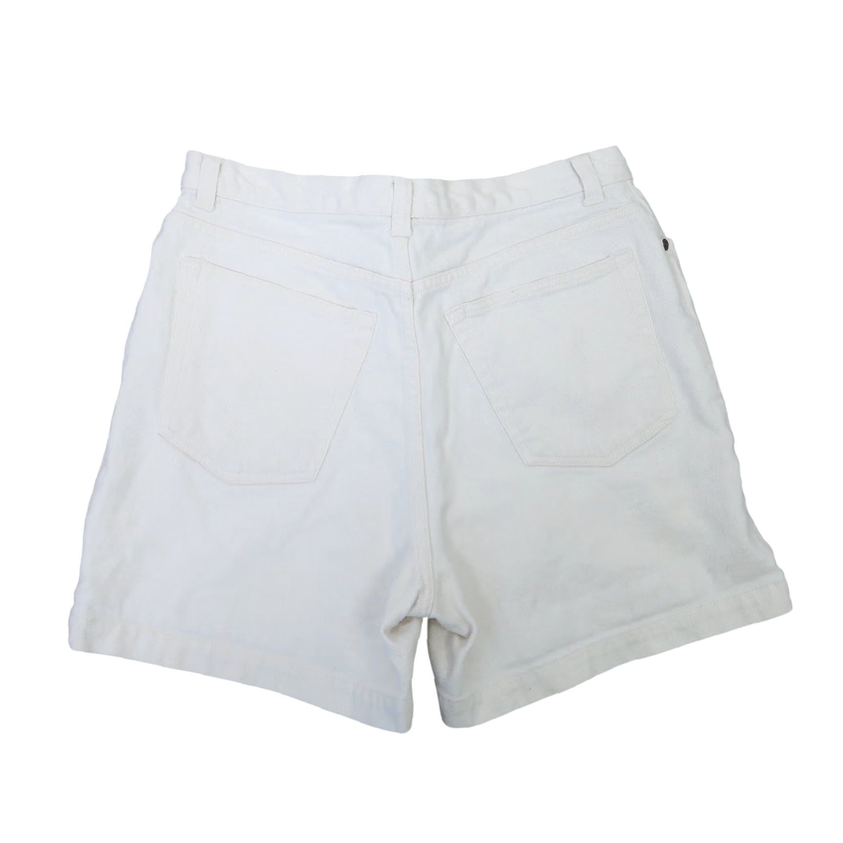 Jones New York VINTAGE Jones New York Cream Denim High Rise Jean Shorts 29" 90s Women 10 Regular Inseam 5" Cotton Denim Mens? Size 29" - 2 Thumbnail