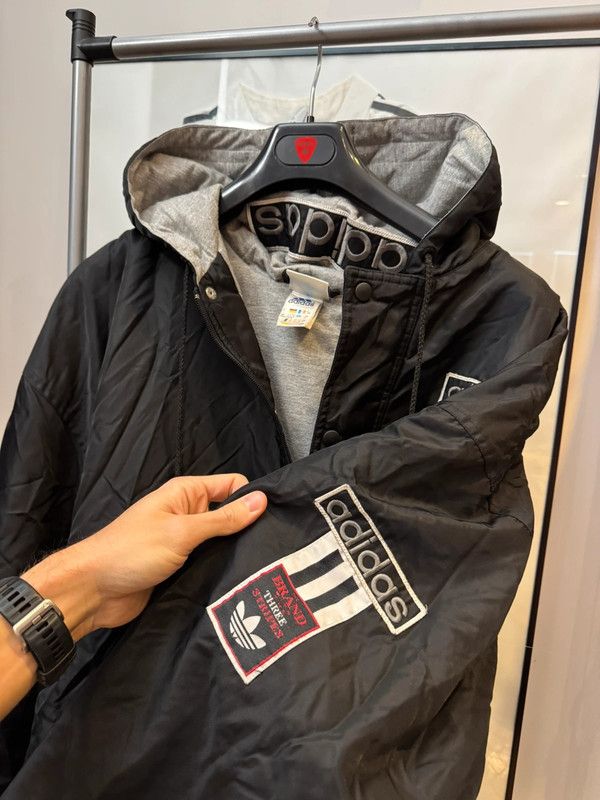 Adidas × Vintage Adidas Bomber Black Jacket 90s Retro Track Top ZIP L Size US L / EU 52-54 / 3 - 1 Thumbnail