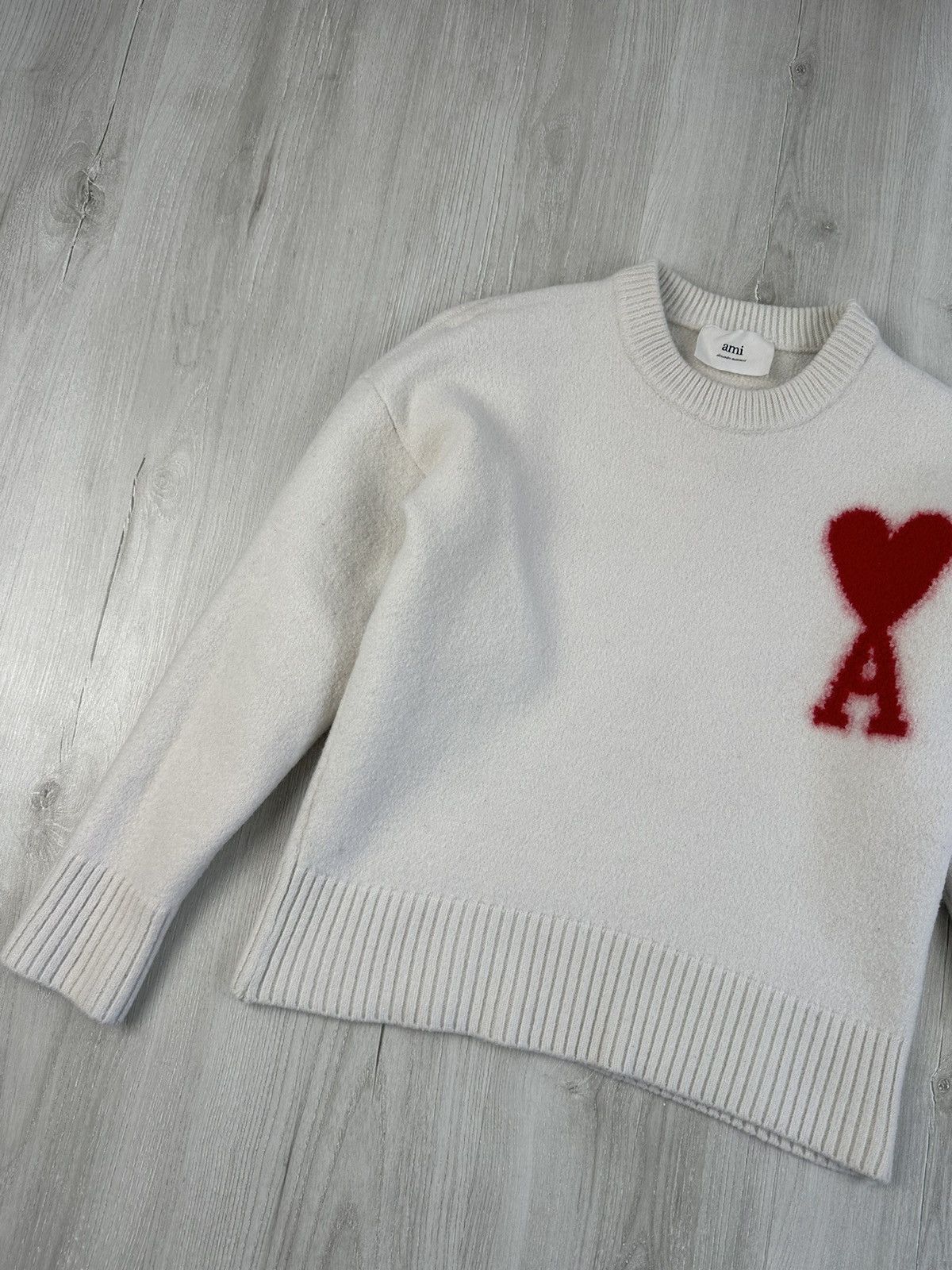 AMI Ami Paris Sweater White Size XS / US 0-2 / IT 36-38 - 3 Thumbnail