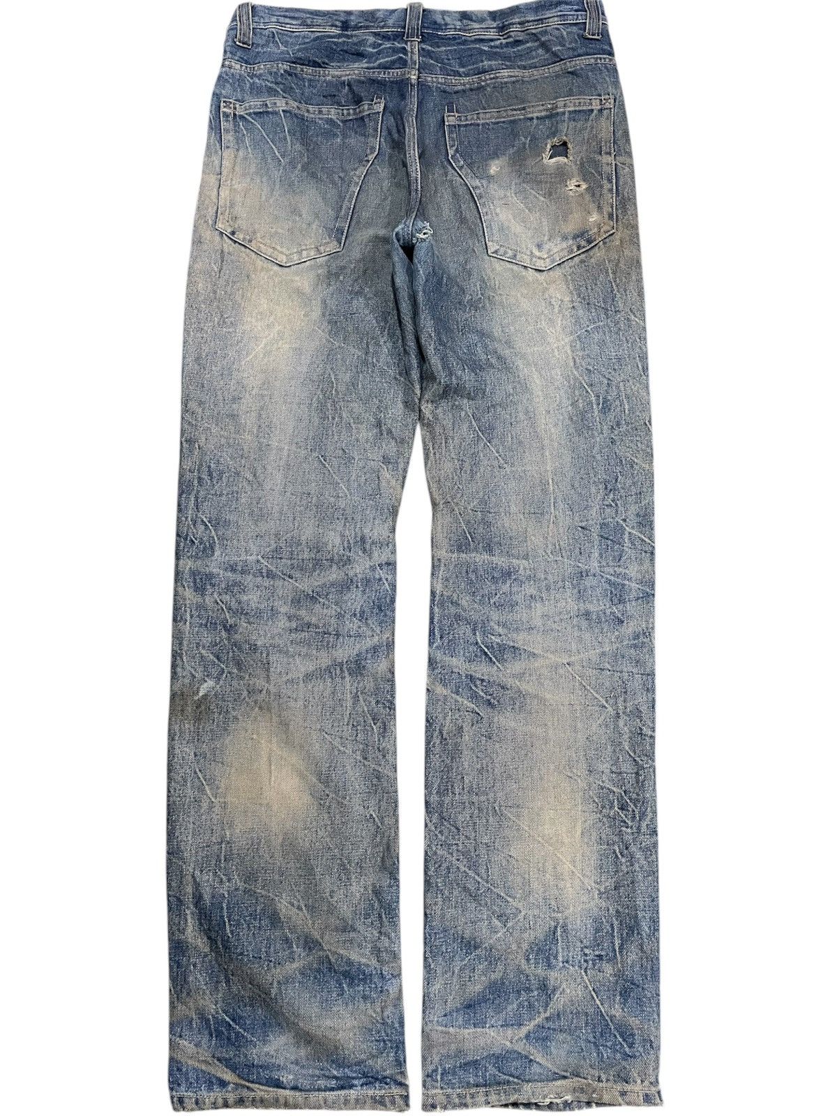 Japanese Brand × Vintage Vintage Japanese Brand Mudwash Distressed Ripped Denim Size US 34 / EU 50 - 2 Thumbnail