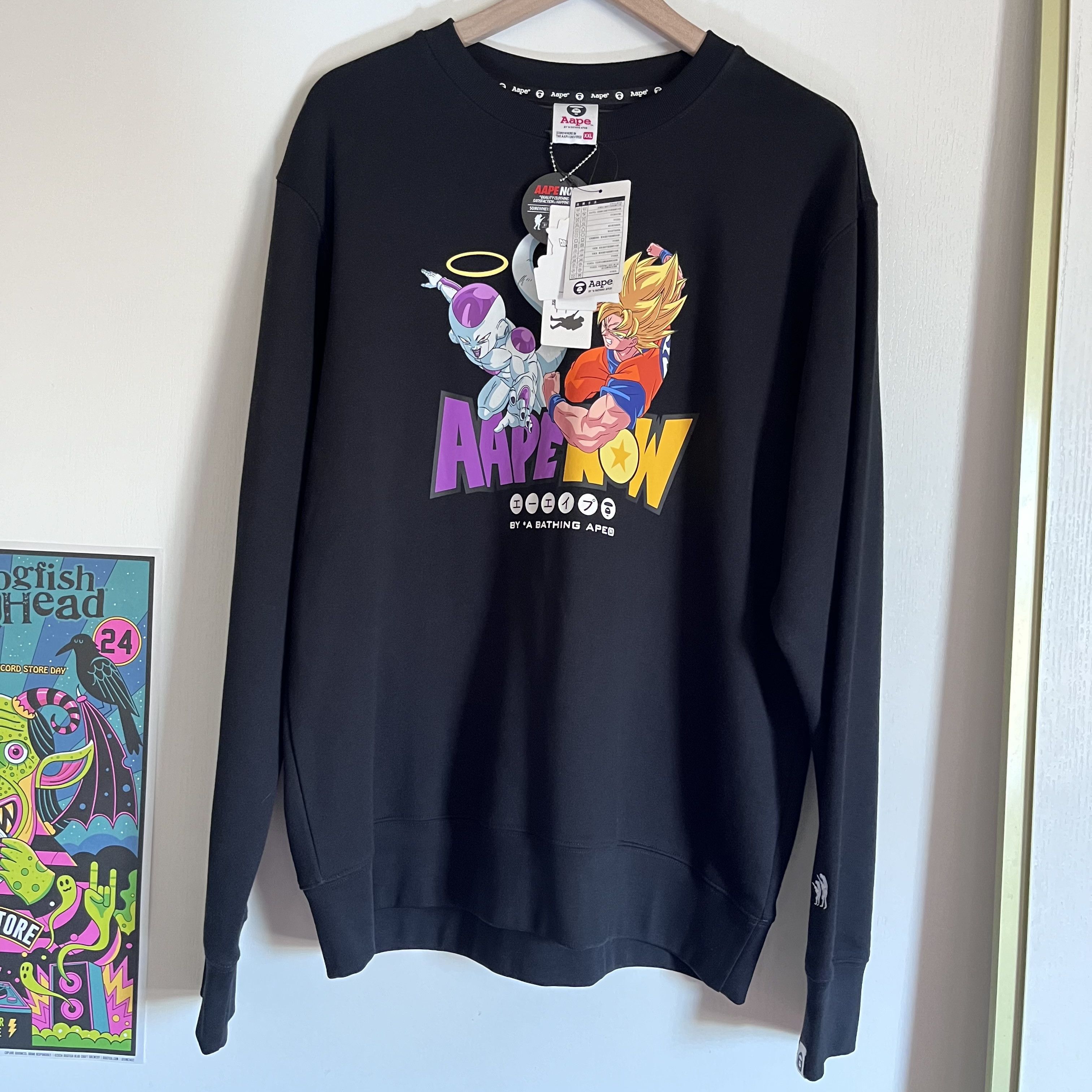 Aape × Bape Aape x Dragon Ball Super Goku & Frieza Crewneck | Grailed