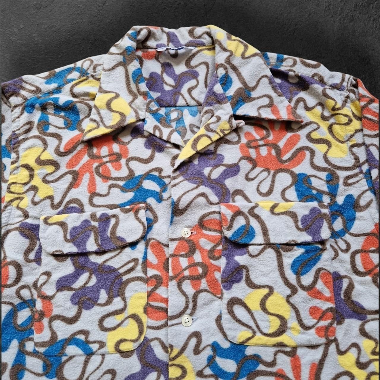 Beams Plus beams wear by beams abstract patterned brushed cotton shirt Size US M / EU 48-50 / 2 - 3 Thumbnail