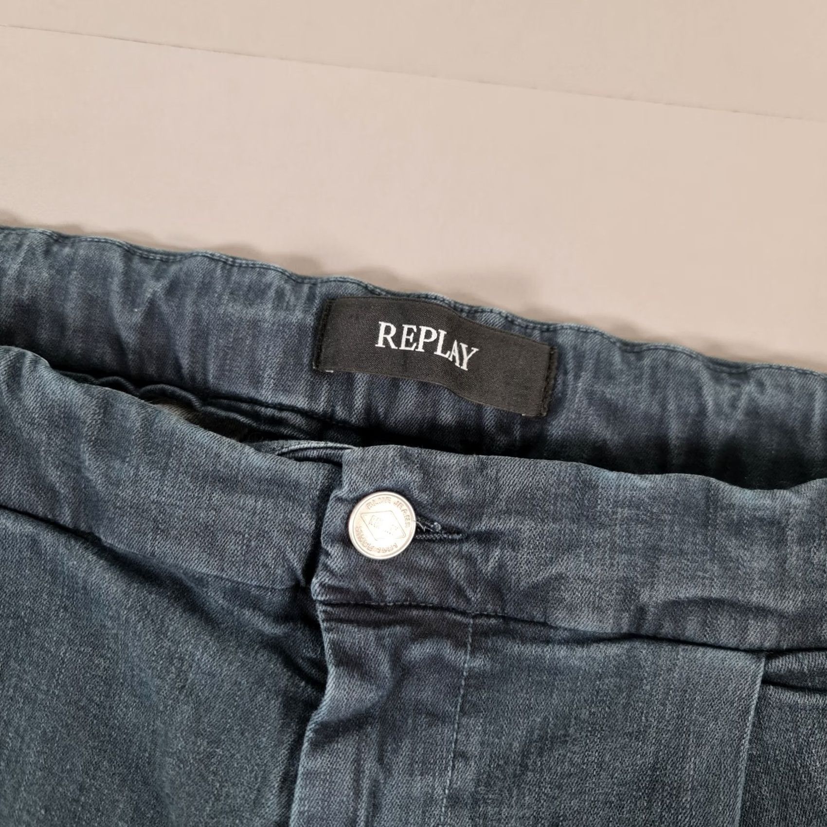 Replay Replay Mens Jeans Blue W34 L30 Xlite Devyn Stretch Drawstring Tapered Leg Size US 34 / EU 50 - 3 Thumbnail