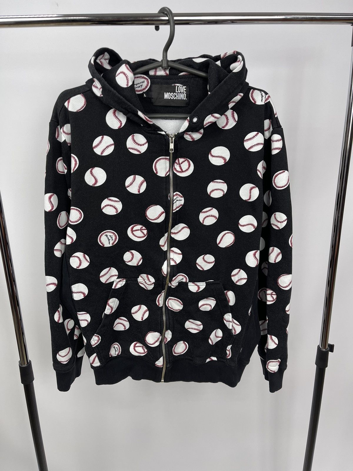 Love Moschino Love Moschino Zip Hoodie LOGO TENNIS BALL Multicolor Size L Size L / US 10 / IT 46 - 1 Thumbnail