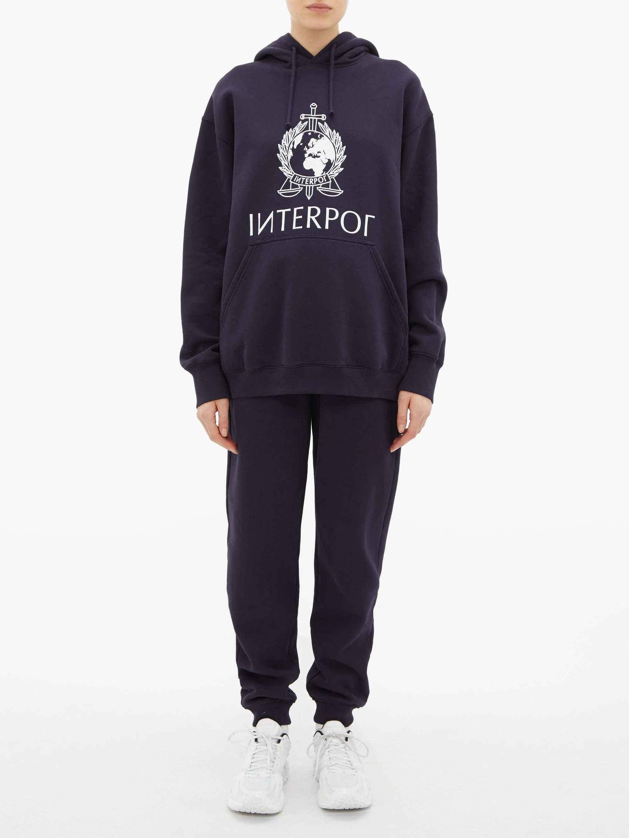 Vetements Black Interpol Oversized Hoodie Size US S / EU 44-46 / 1 - 2 Thumbnail