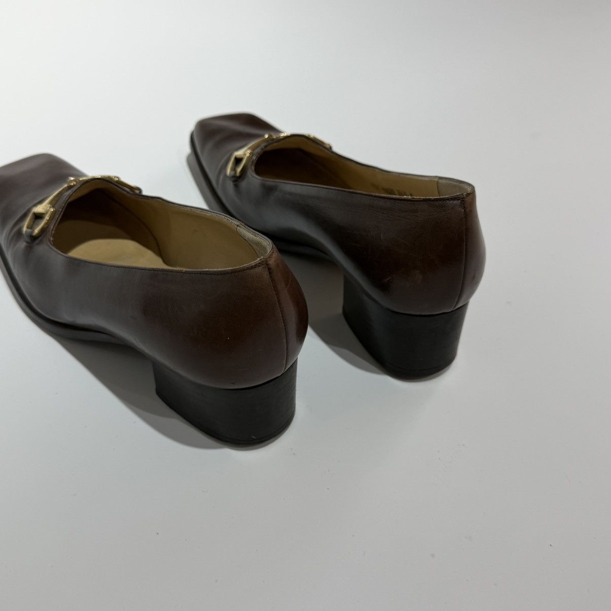 Gucci Vintage Gucci Horsebit Loafer Pumps - Dark Brown Leather Size US 6.5 / IT 36.5 - 9 Thumbnail