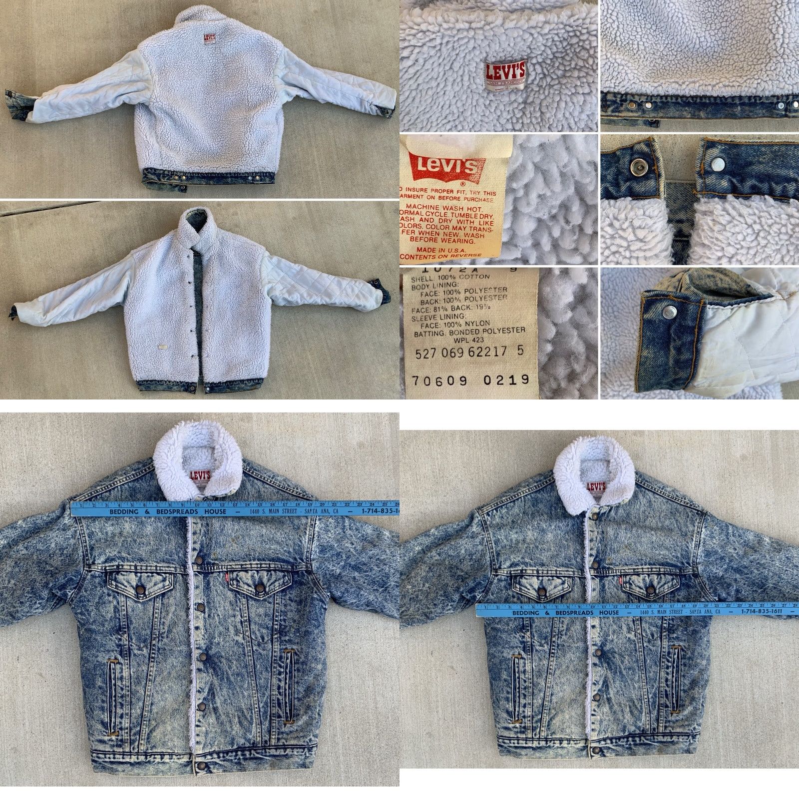 Levi's VINTAGE Levi's Trucker Jacket Denim Blue Small Mens USA Western 80s Sherpa Lined Rockabilly Size US S / EU 44-46 / 1 - 10 Thumbnail