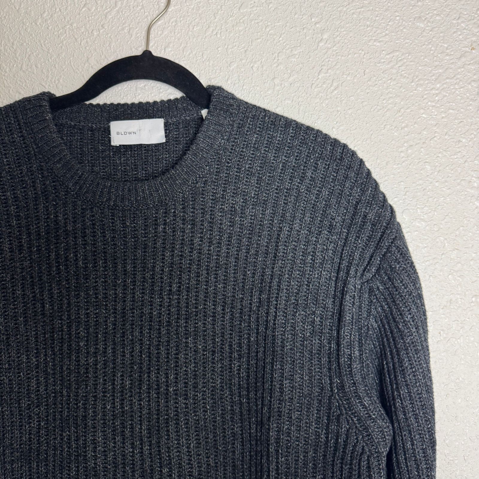 Baldwin BLDWN Grey Knit Sweater %100 Cotton Size Large Size US L / EU 52-54 / 3 - 3 Thumbnail