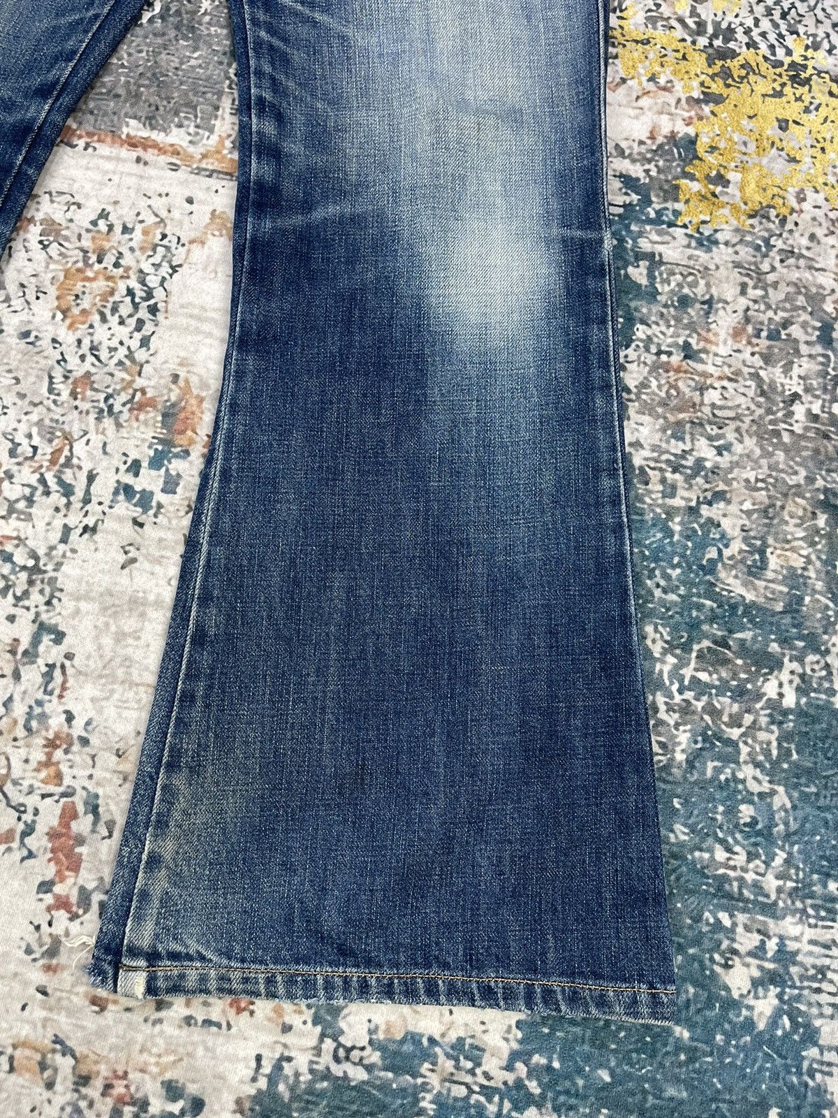 Wrangler Vtg 90s Wrangler Patch Pocket Boot Cut Flared Jeans Size 30" / US 8 / IT 44 - 5 Thumbnail