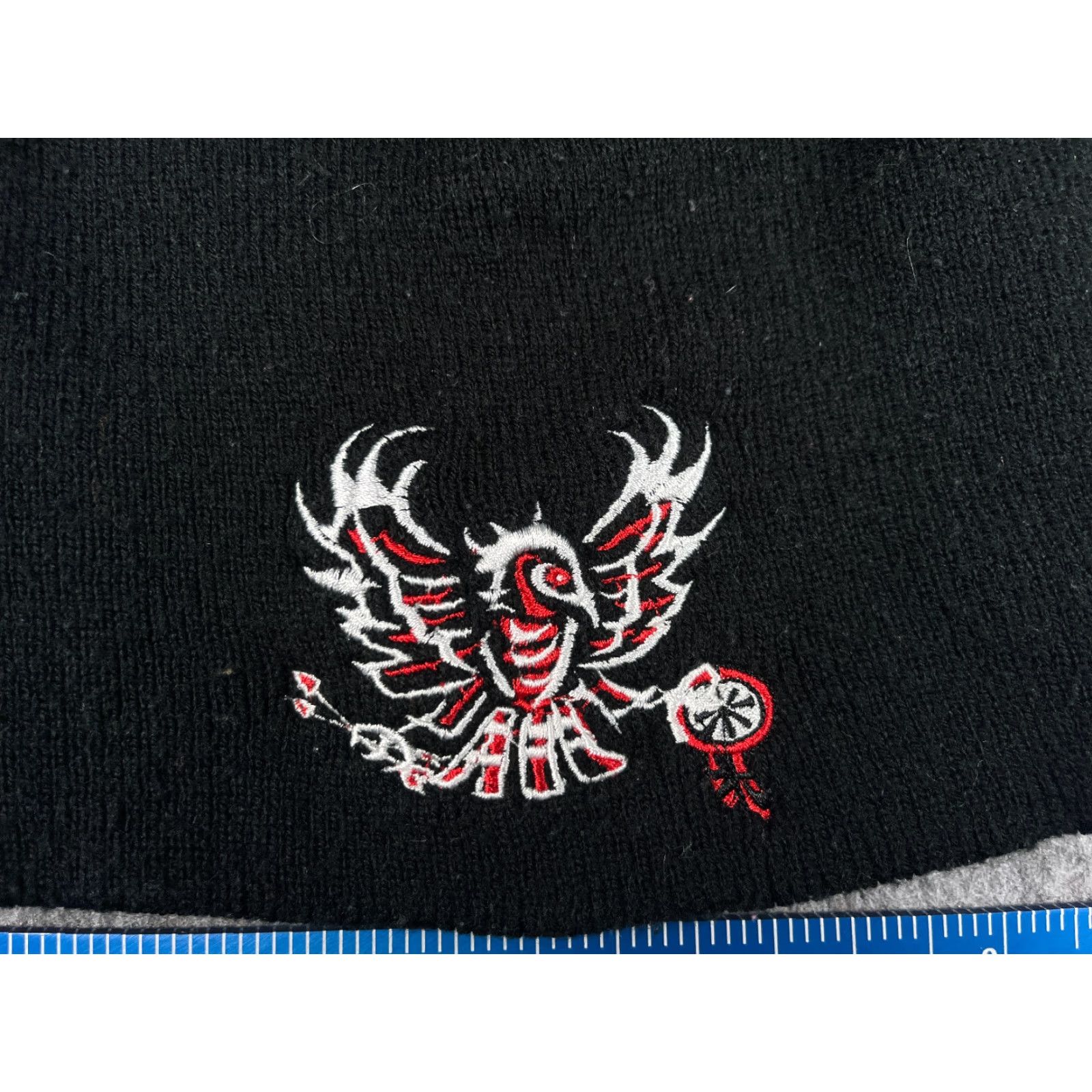 Vintage Promo Headwear Eagle Bird Logo Beanie Adult One Size Black Knit 100% Acrylic Outdoor Hat/Beanie Mens Womens Unisex Balls? Size ONE SIZE - 2 Thumbnail