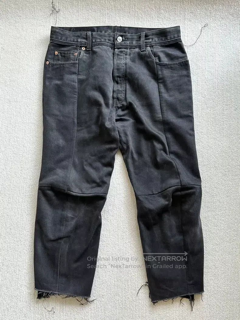 Vetements Vetements SizeL Black Irregular Denim Jeans Size US 34 / EU 50 - 1 Thumbnail