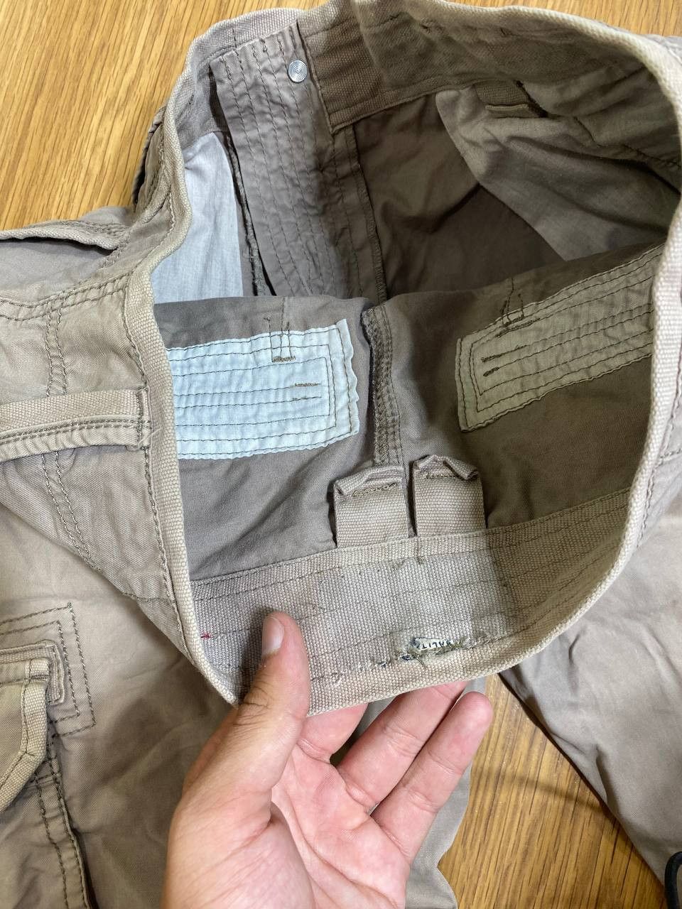 Japanese Brand × Vintage Avant Garde Velvet Multi Pocket Cargo Vintage Brown Pants Size US 34 / EU 50 - 2 Thumbnail