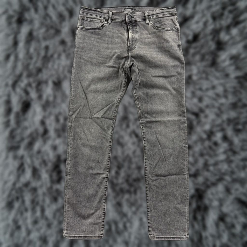 Lucky Brand Lucky Brand Jeans Mens 34x32 Gray Slim Straight Stretch Casual 5-Pocket Design Jeans Men Regular Size 34 Gray Vintage: No Size US 34 / EU 50 - 1 Thumbnail