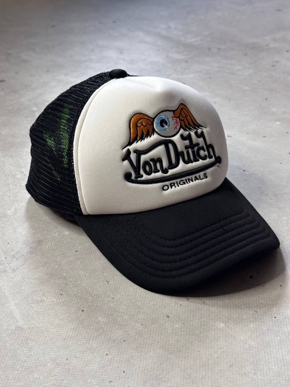 Von Dutch Von Dutch Originals Trucker Cap Black White Winged Eye Logo Size ONE SIZE - 2 Thumbnail