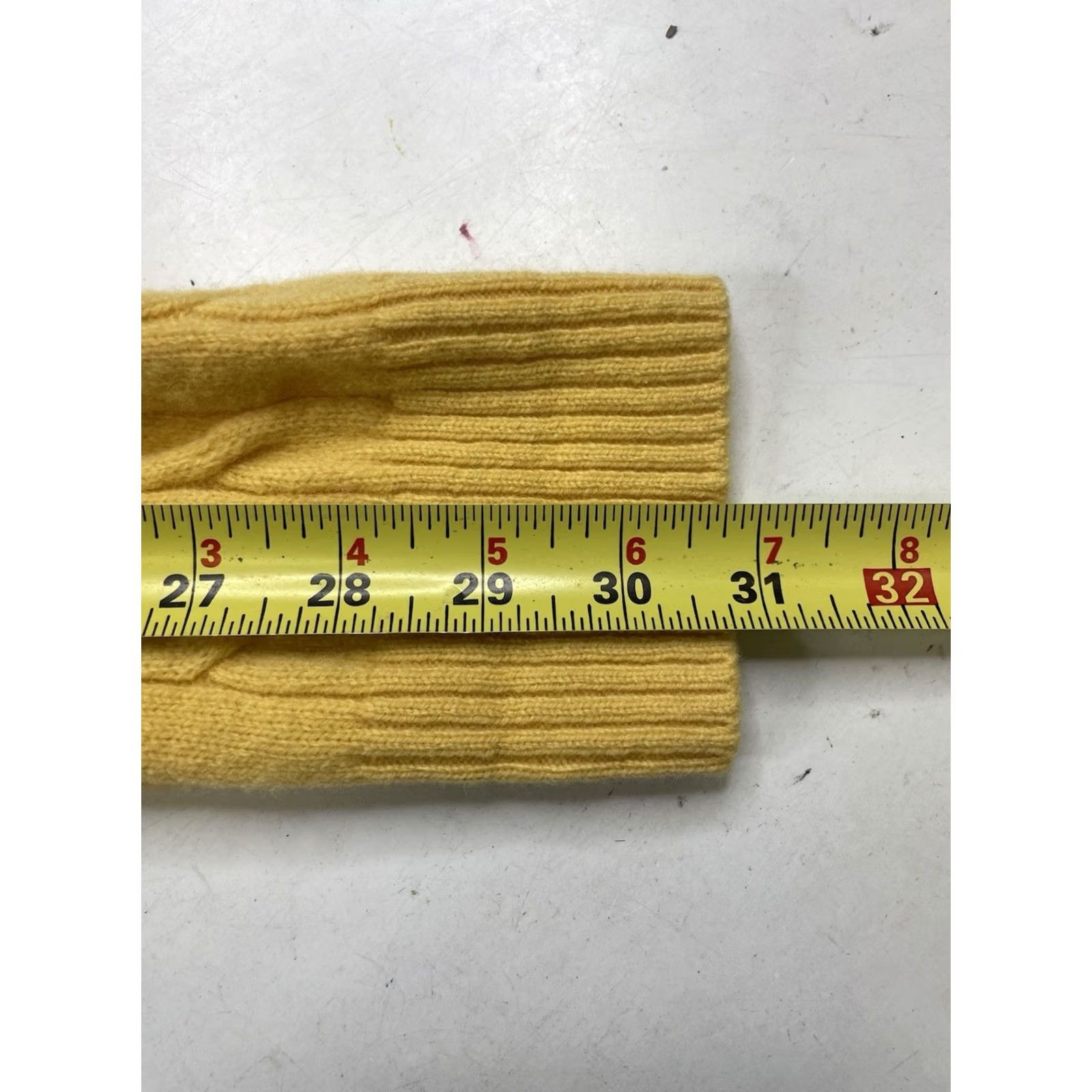 Brooks Brothers BROOKS BROTHERS 346 Cable Knit Sweater Womens L Yellow Crewneck Lambswool Cashmere 100% Wool Knit Pullover Regular All Seasons Size L / US 10 / IT 46 - 4 Thumbnail