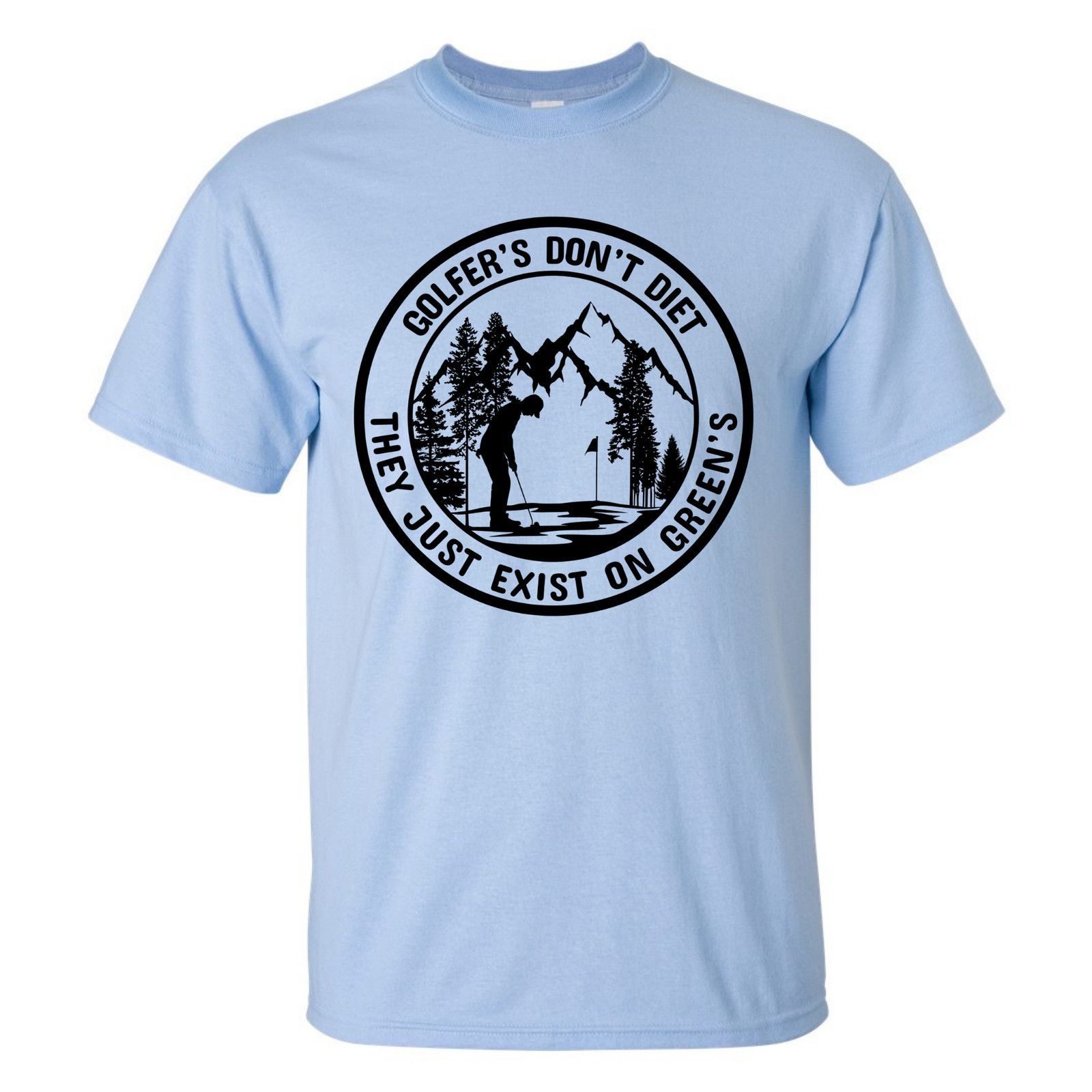 Gildan Golfers Don't Diet On Greens Funny Man Putting T-Shirt Size US L / EU 52-54 / 3 - 11 Thumbnail