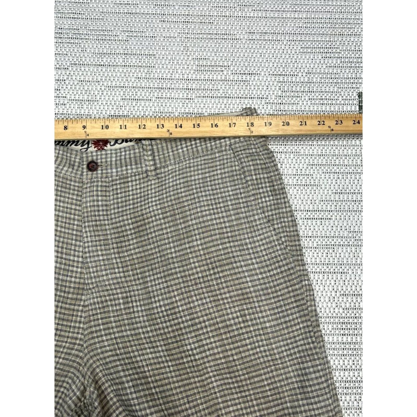 Tommy Bahama Tommy Bahama Chino Shorts Mens 36 Brown Check High Rise Marlin Logo Screened Details Size US 36 / EU 52 - 6 Thumbnail