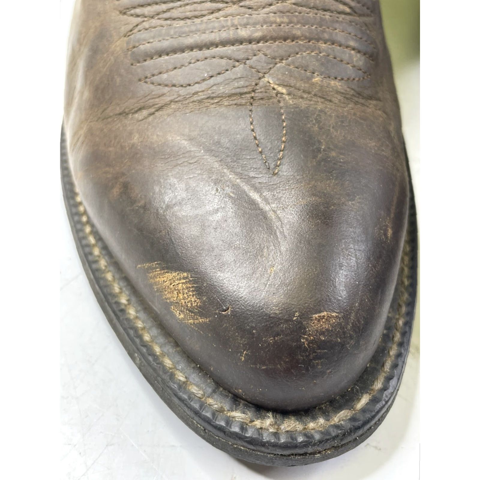Ariat Ariat Cowboy Western Boot Mens 10 EE Brown Leather Pull On Wide 10002294(34725) Moderate wear Size US 10 / EU 43 - 5 Thumbnail